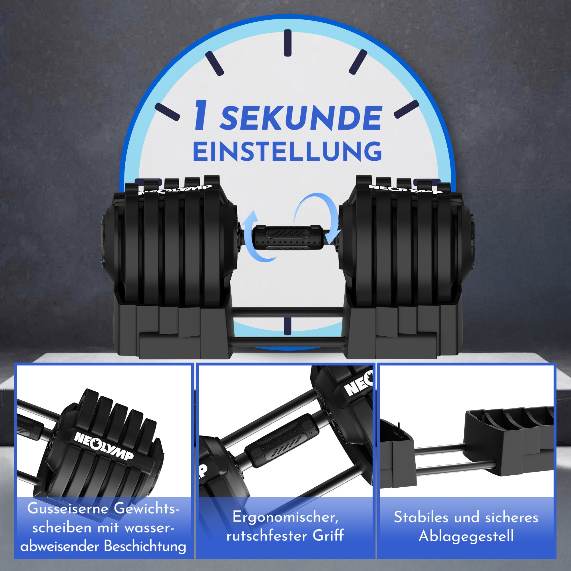 2-in-1 Hantelset zum Verstellen 41kg