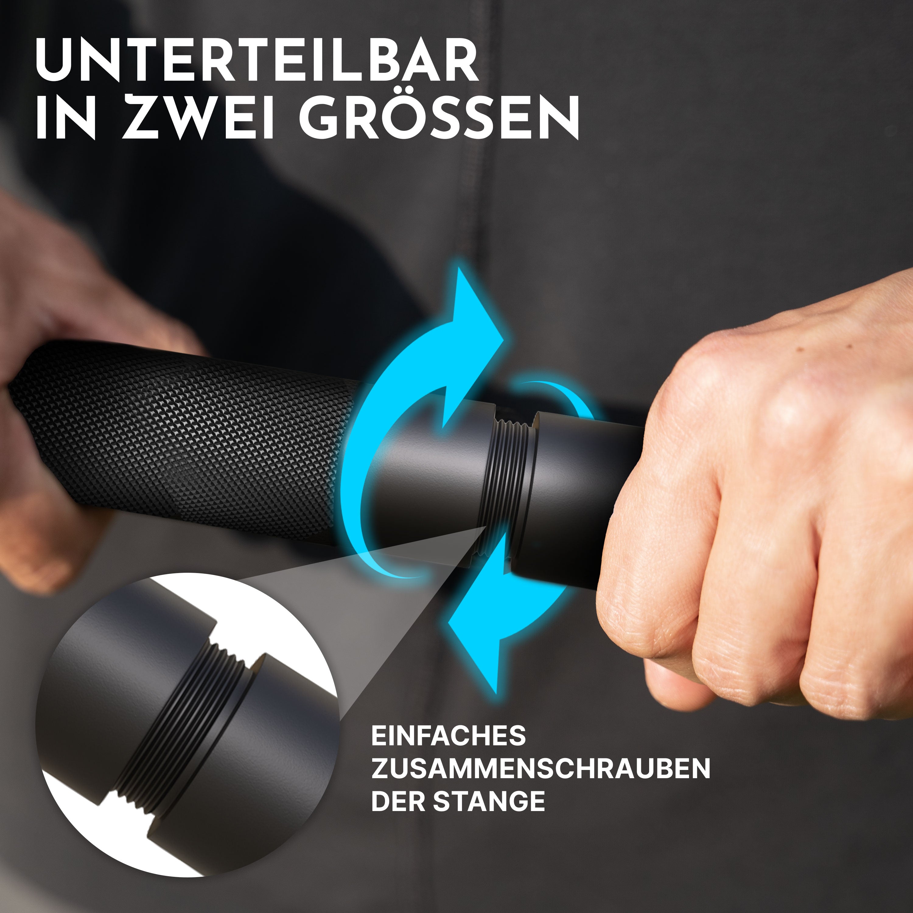 Bar for fitness bands with carabiners