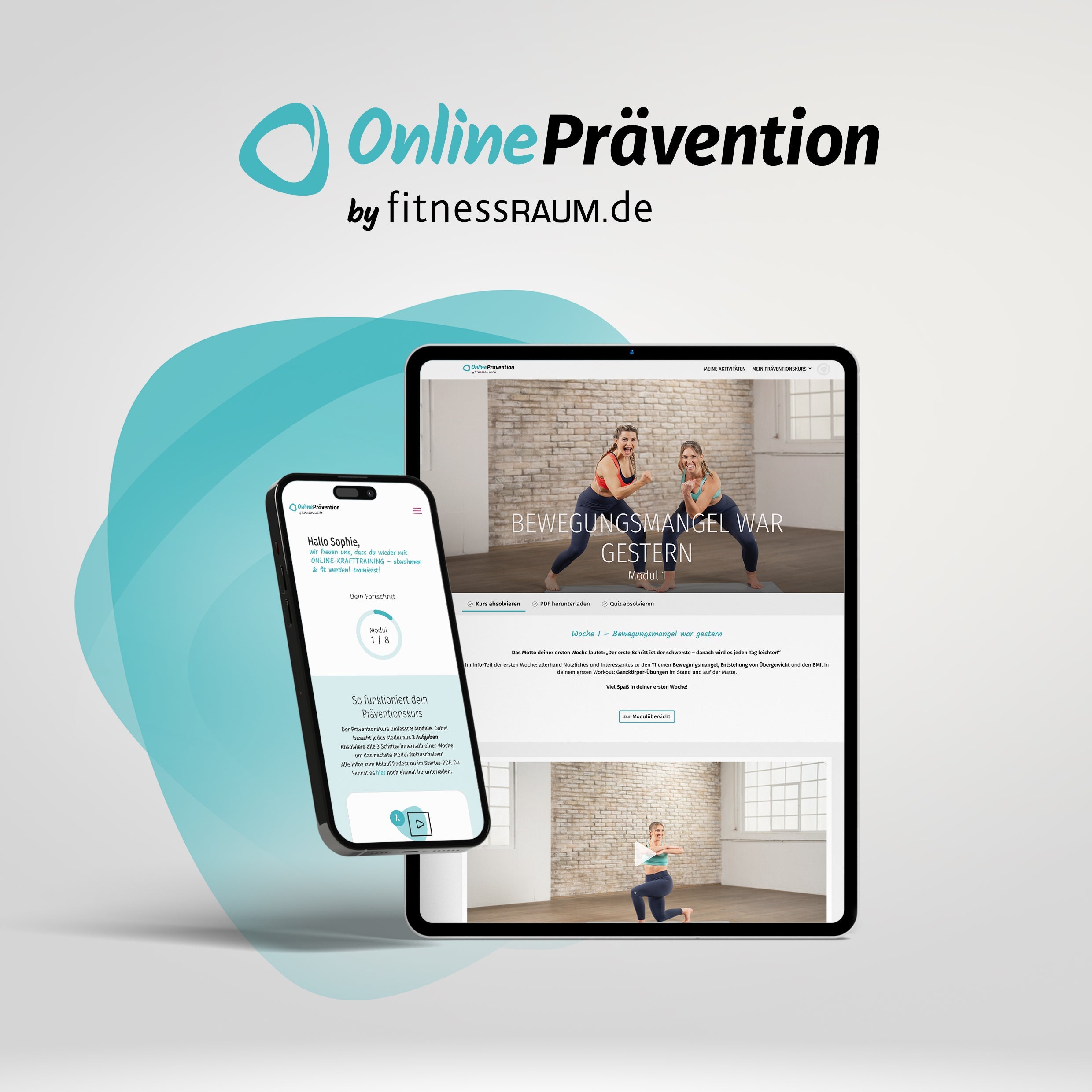 Abnehmen & fit werden: 8-Wochen-Online-Präventionskurs – bis zu 100% erstattbar + 6 Monate Gratiszugang fitnessRAUM.de