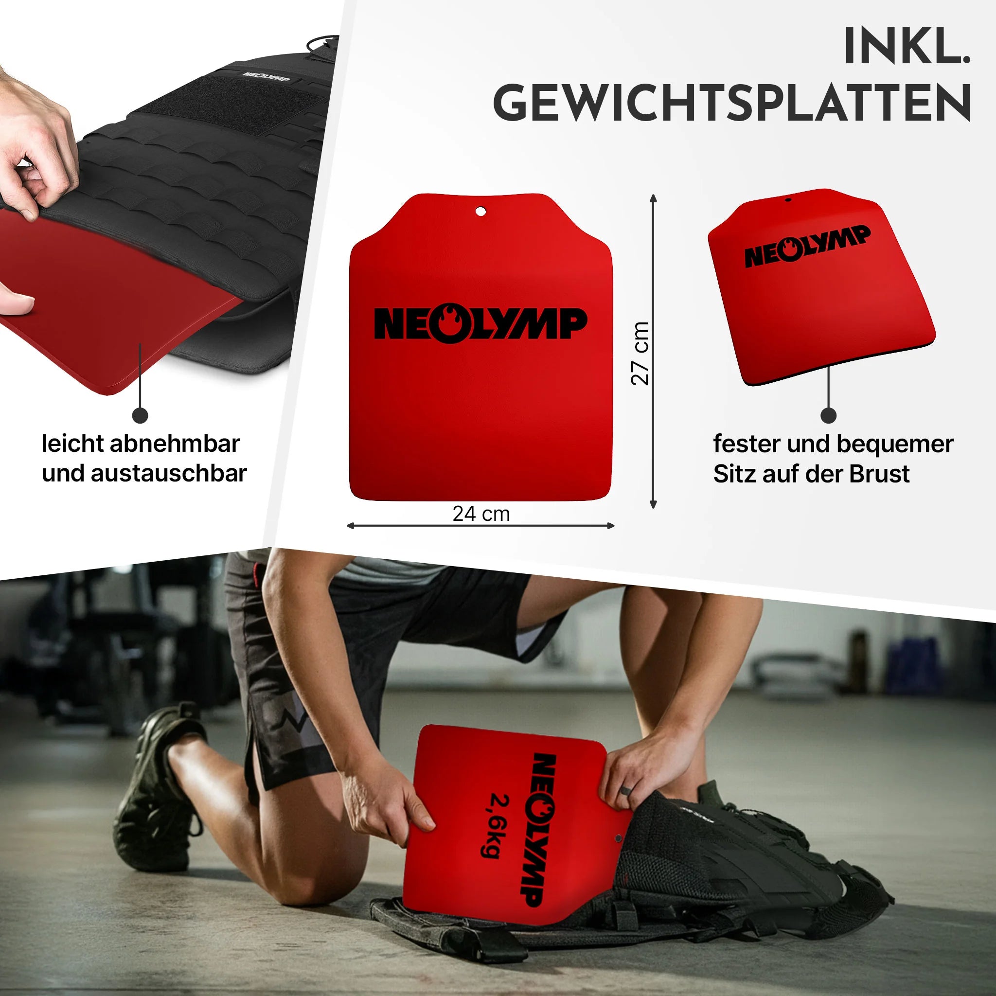 Weight vest with additional weight - for calisthenics & HIIT