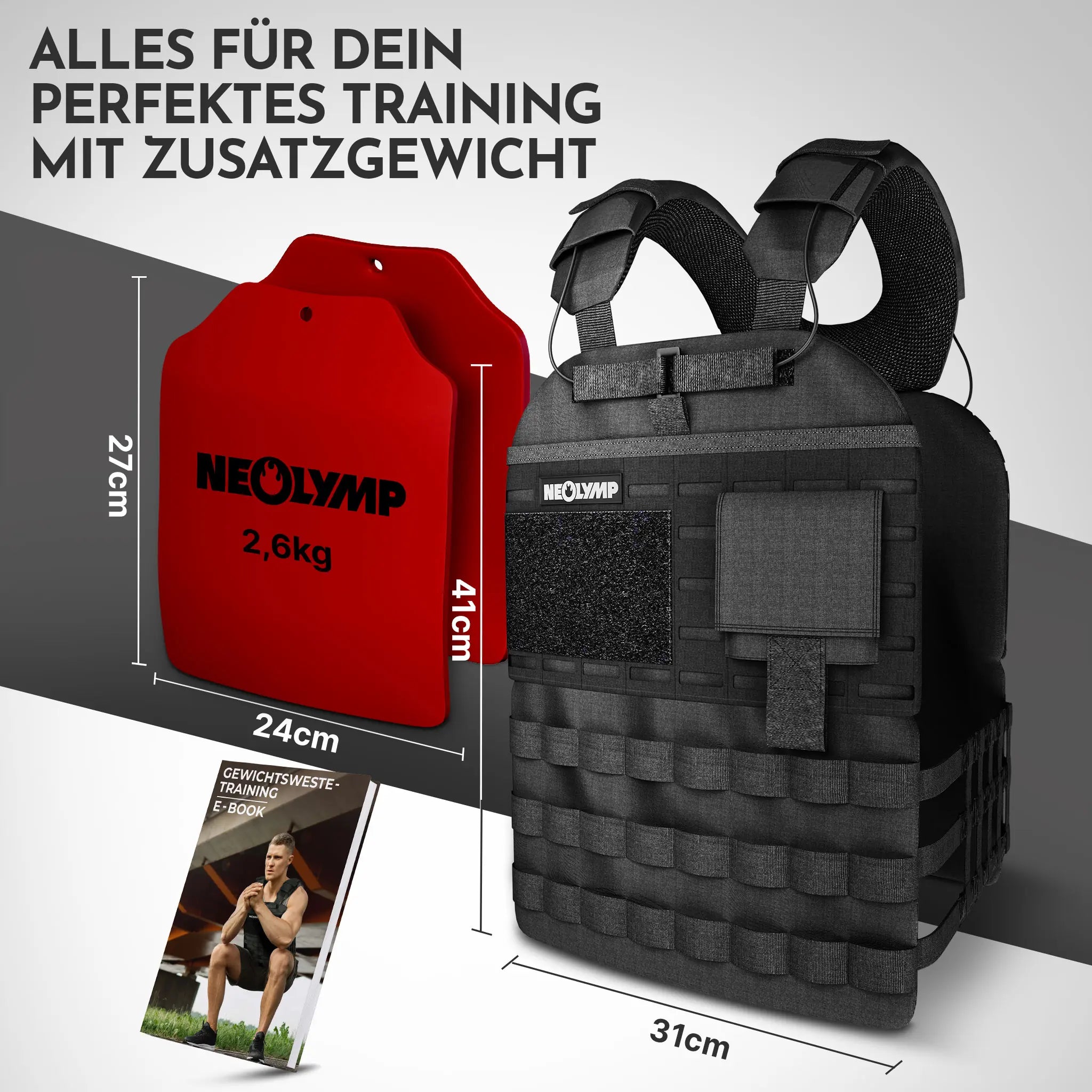 Weight vest with additional weight - for calisthenics & HIIT