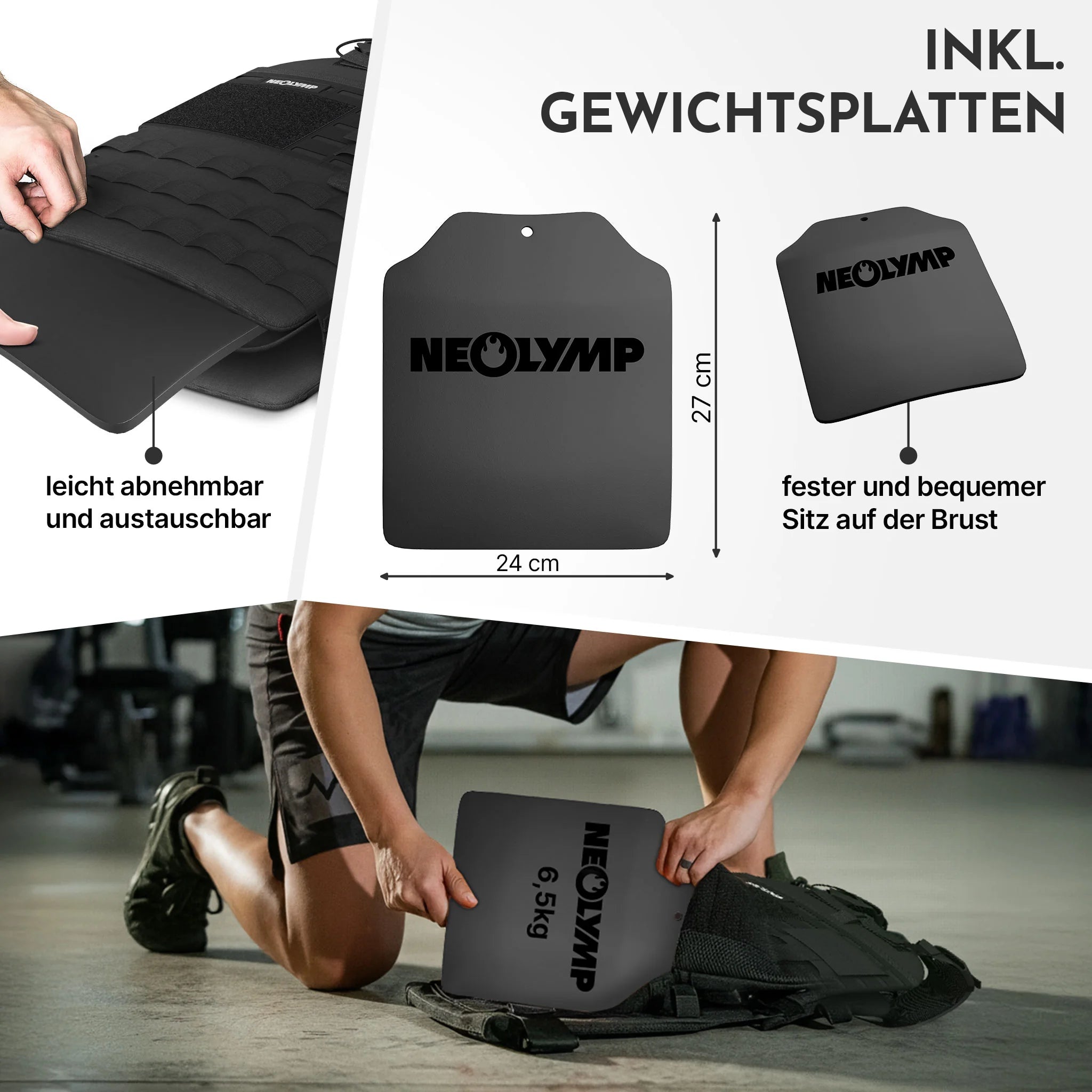 Weight vest with additional weight - for calisthenics & HIIT