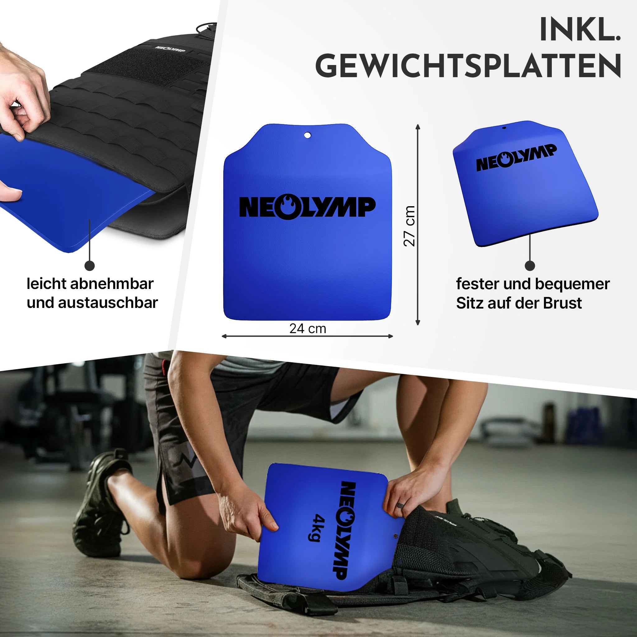 Weight vest with additional weight - for calisthenics & HIIT