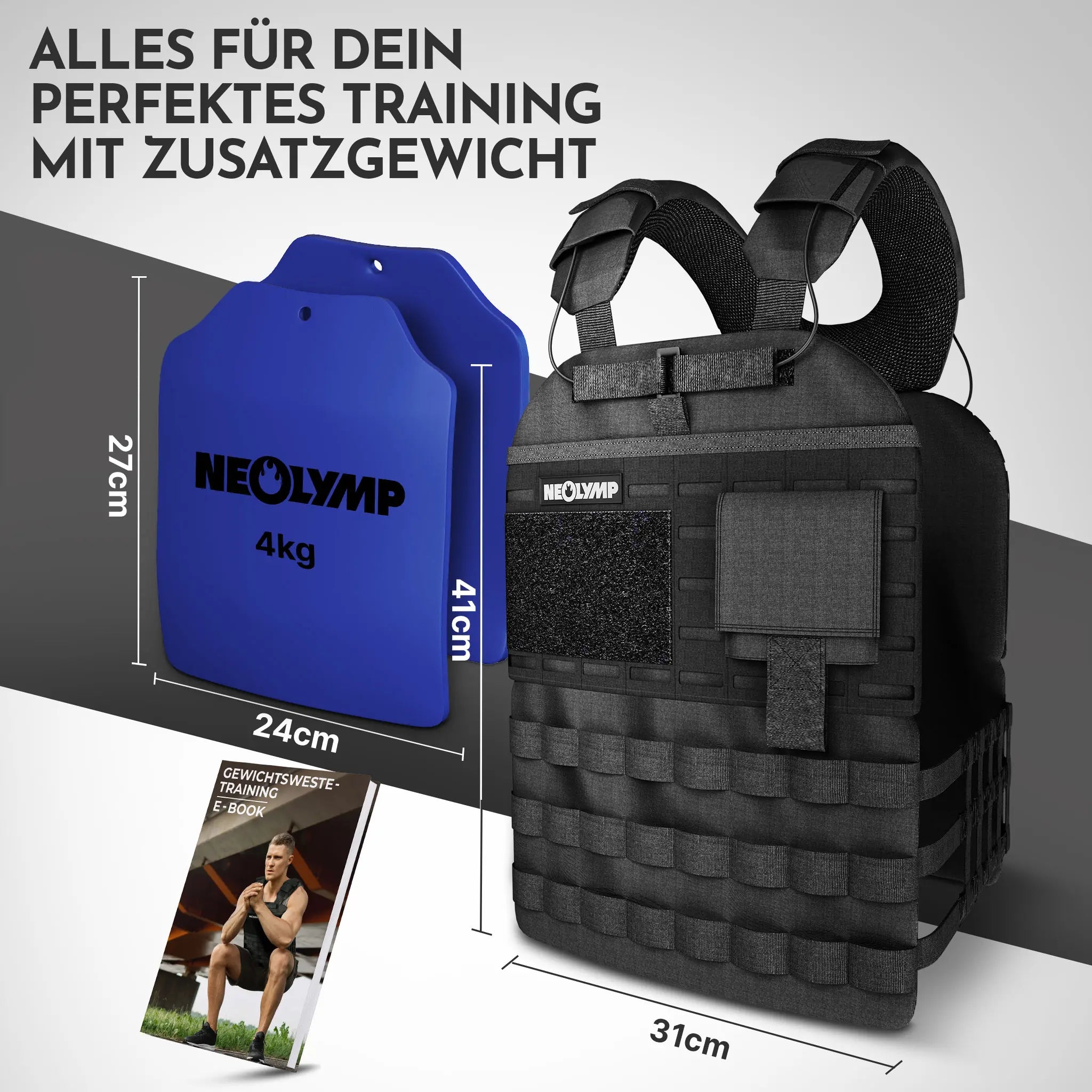 Weight vest with additional weight - for calisthenics & HIIT
