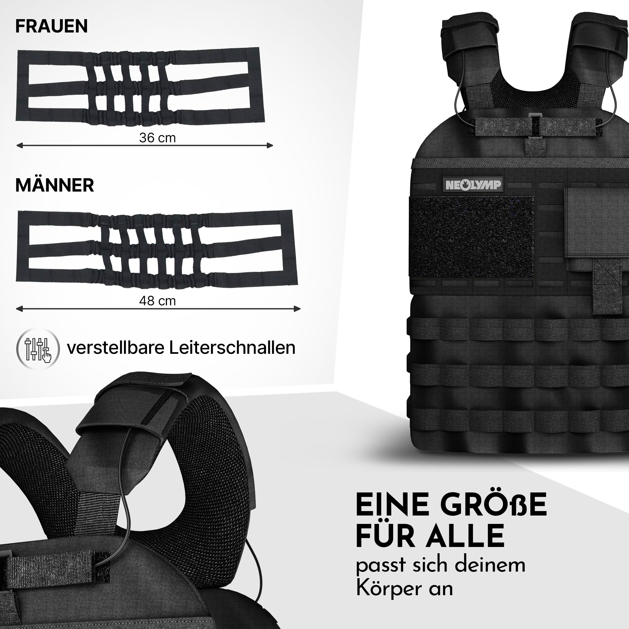 Weight vest with additional weight - for calisthenics & HIIT