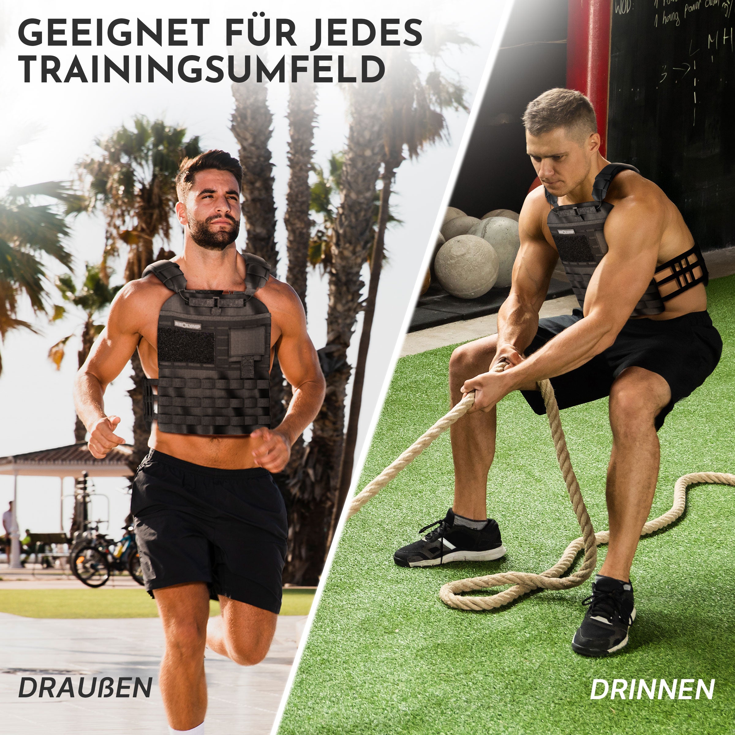 Weight vest with additional weight - for calisthenics & HIIT