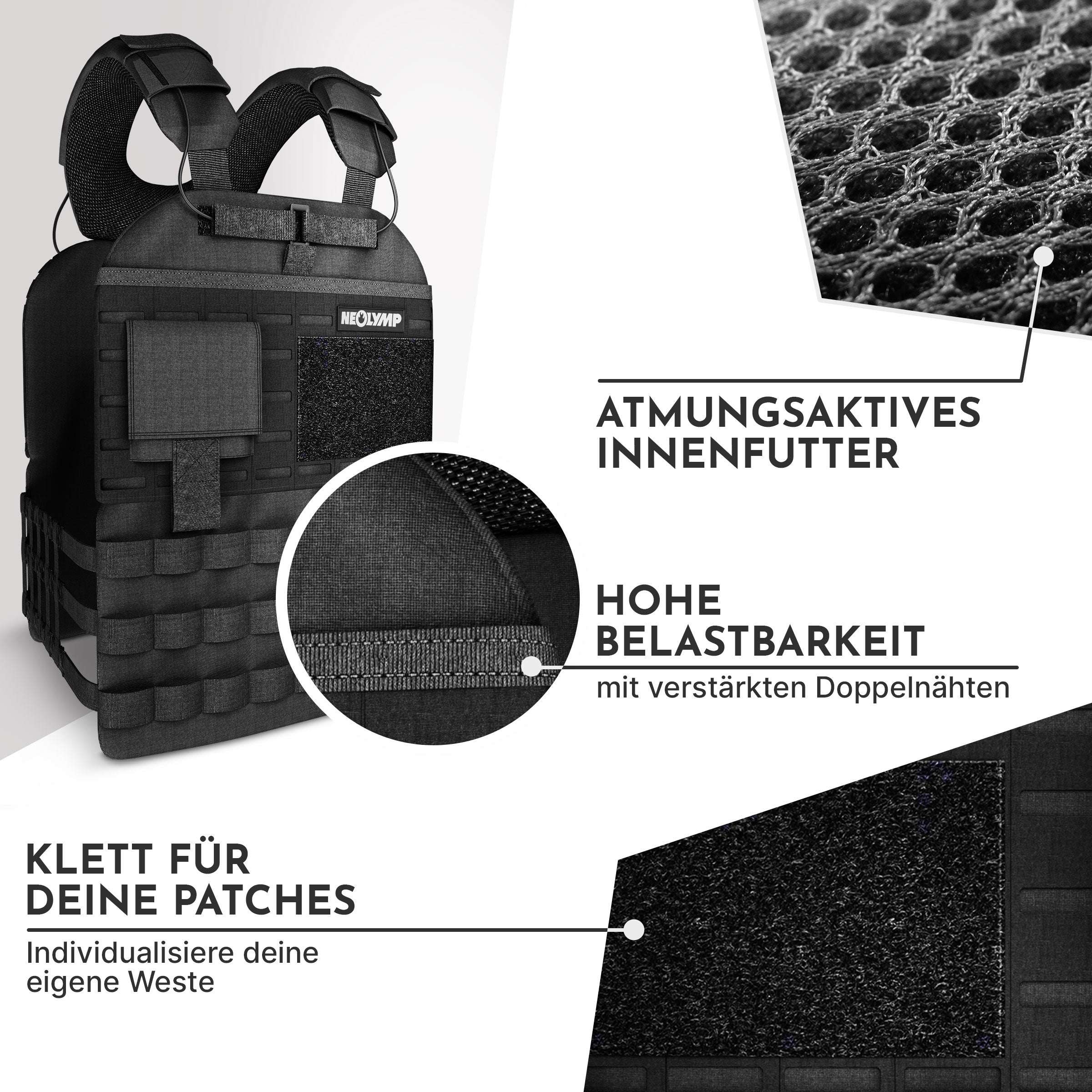 Weight vest with additional weight - for calisthenics & HIIT