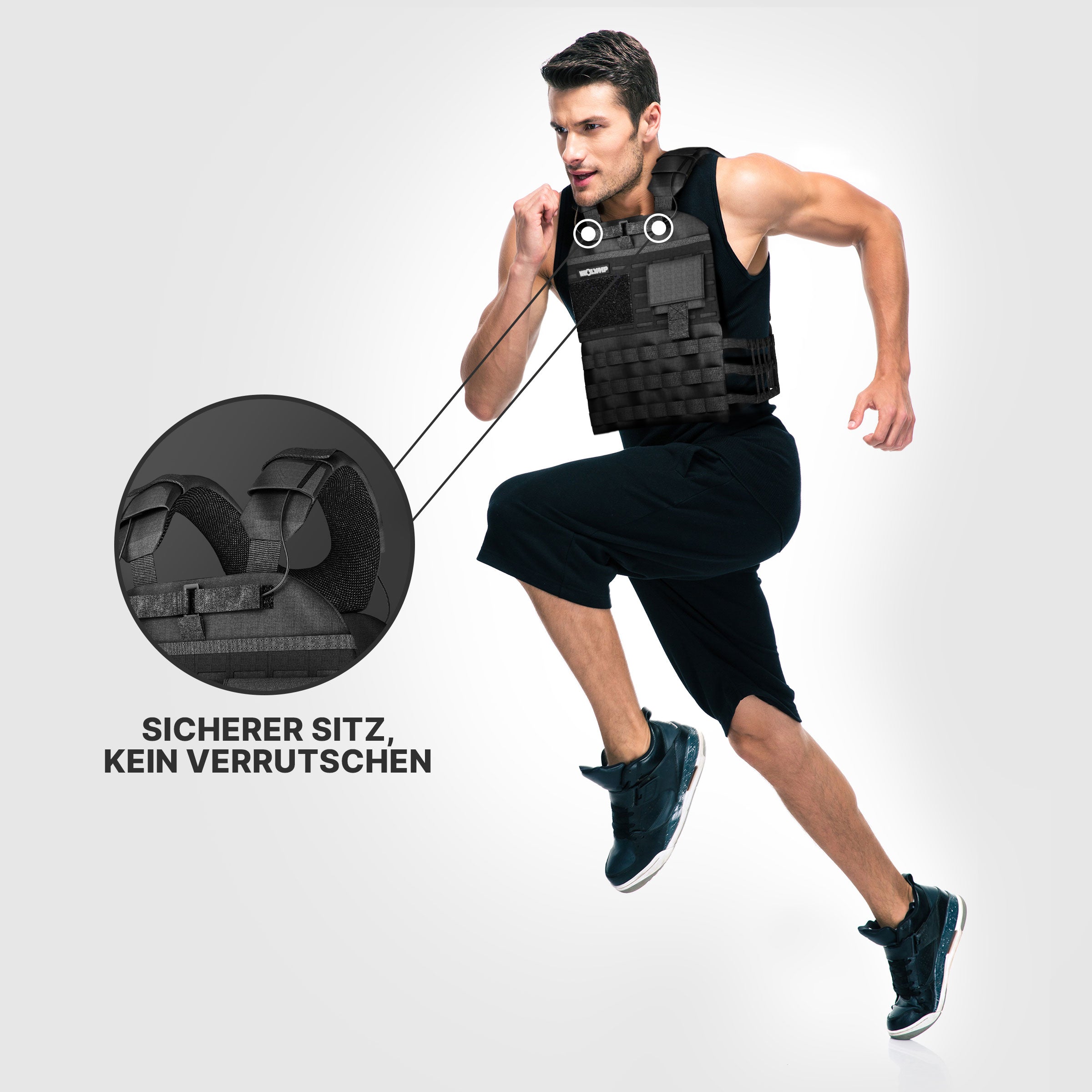 Weight vest with additional weight - for calisthenics & HIIT