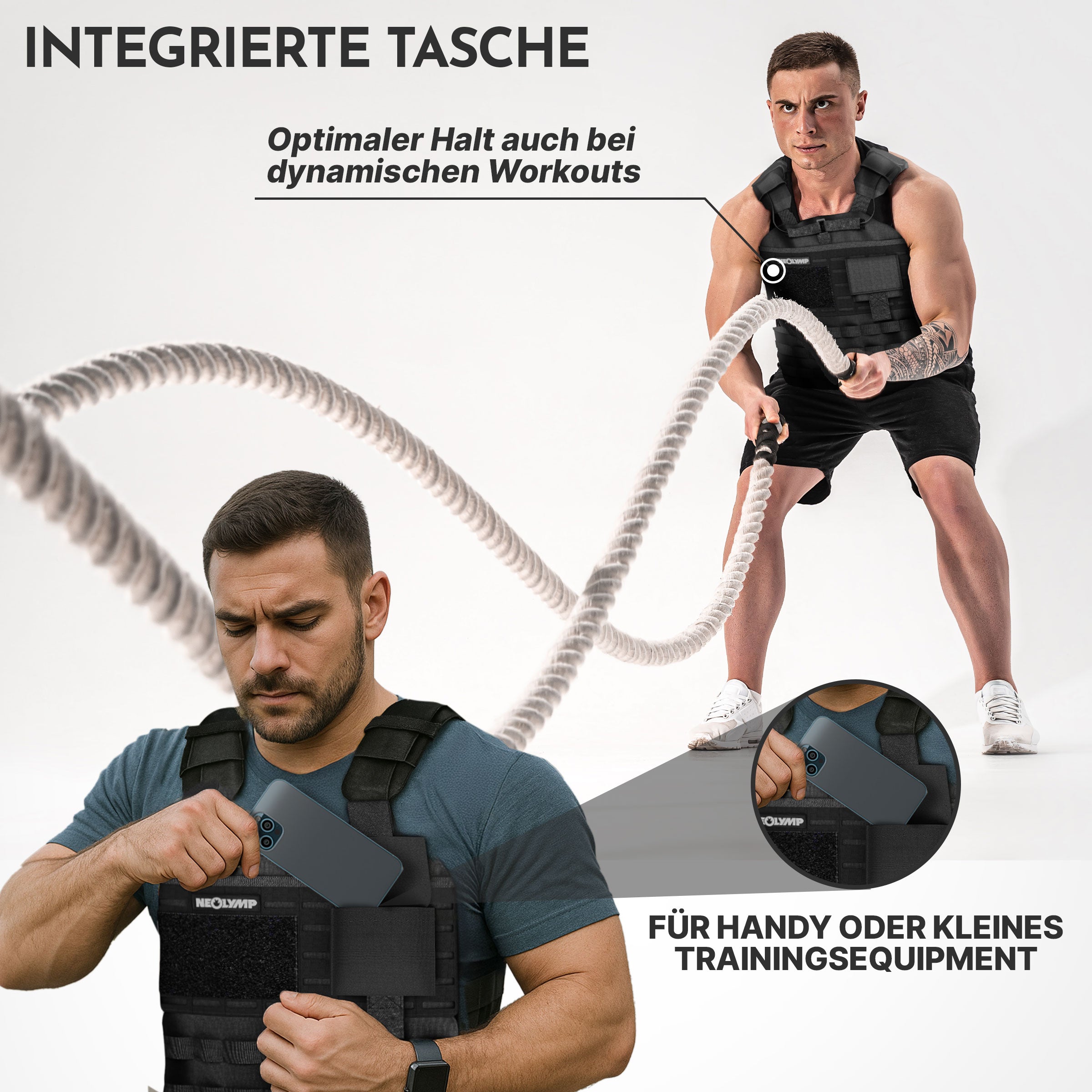 Weight vest with additional weight - for calisthenics & HIIT