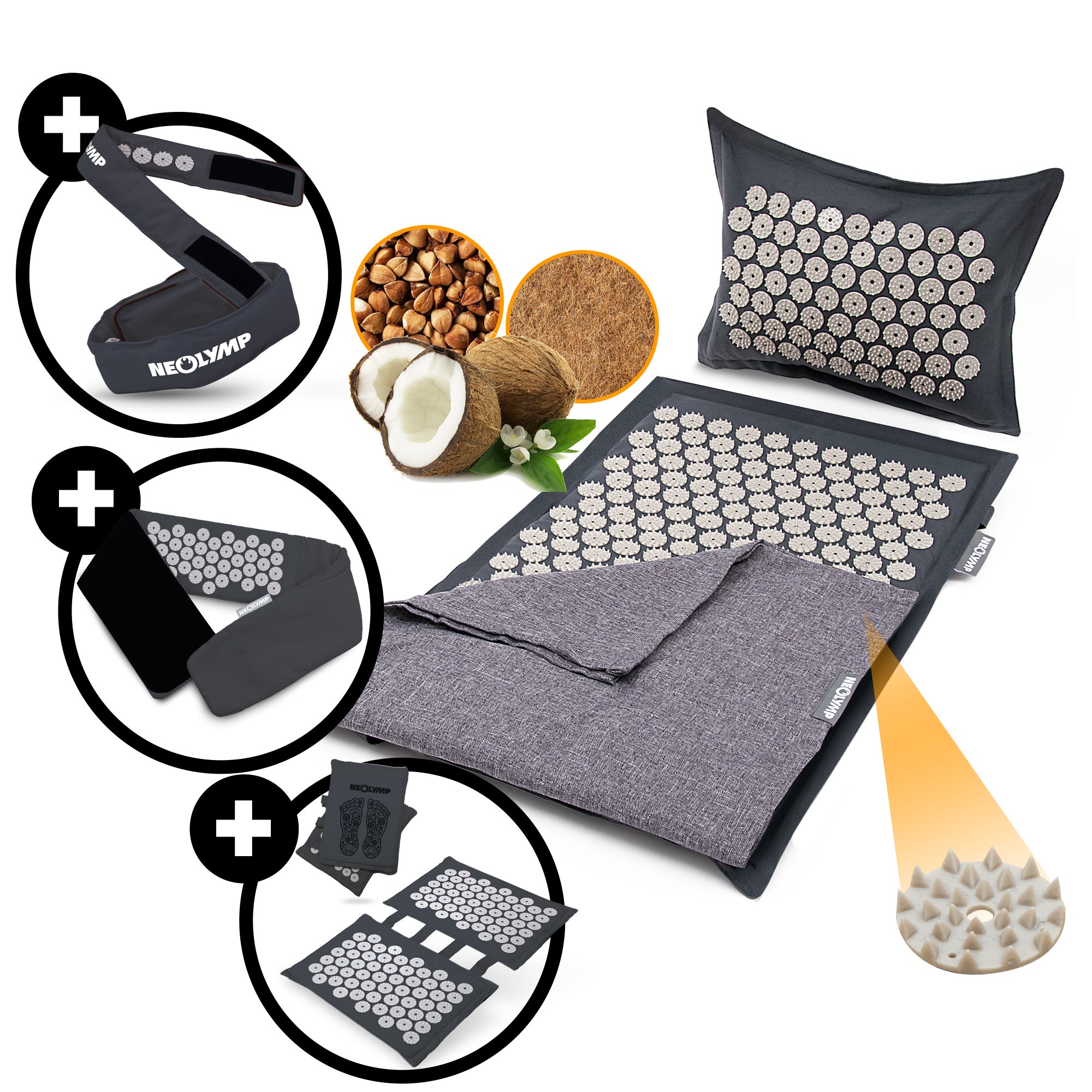 Acupressure Allround Set with free lumbar belt & exercises