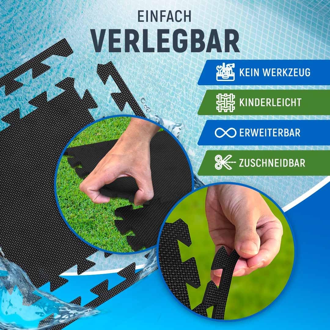 Body protection mat pool outdoor, cuttable, for whirlpool and paddling pool