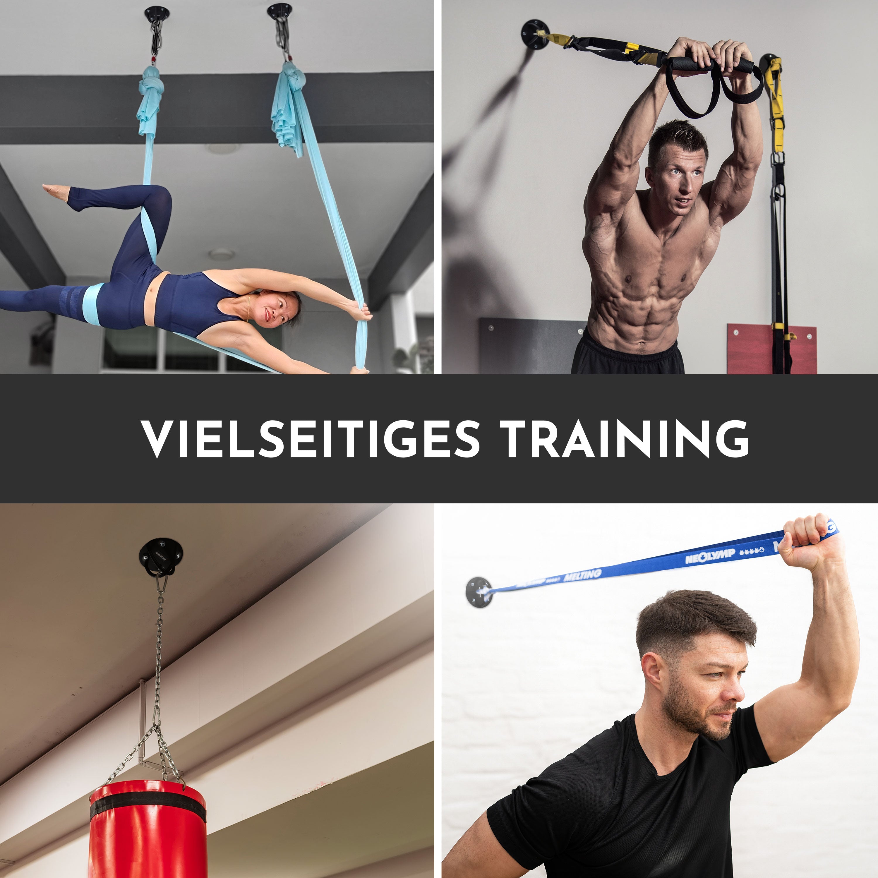 Wall anchor for fitness bands