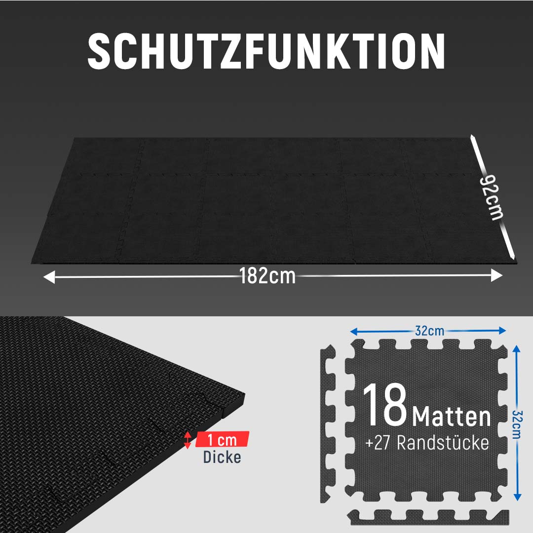 Puzzle mats made of foam (sports floor, fitness mat)