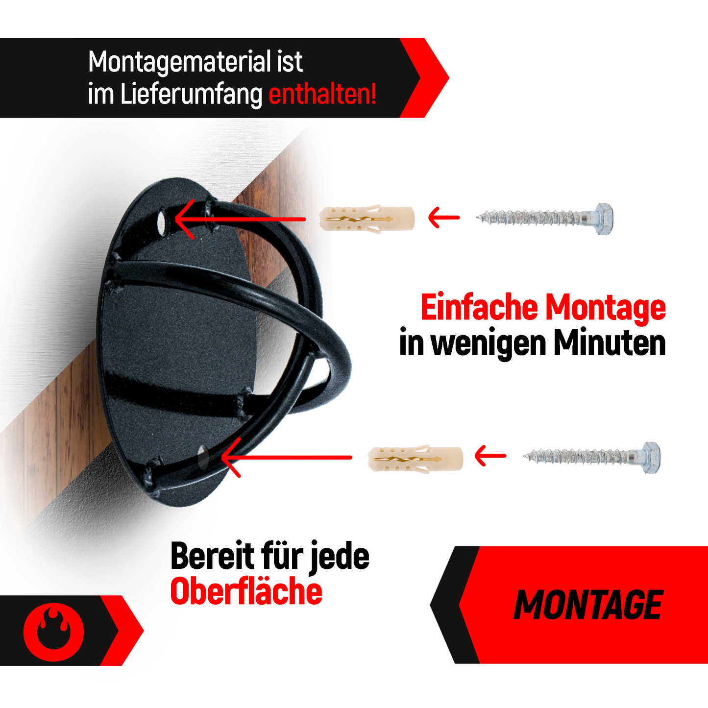 Wandanker für Fitnessbänder
