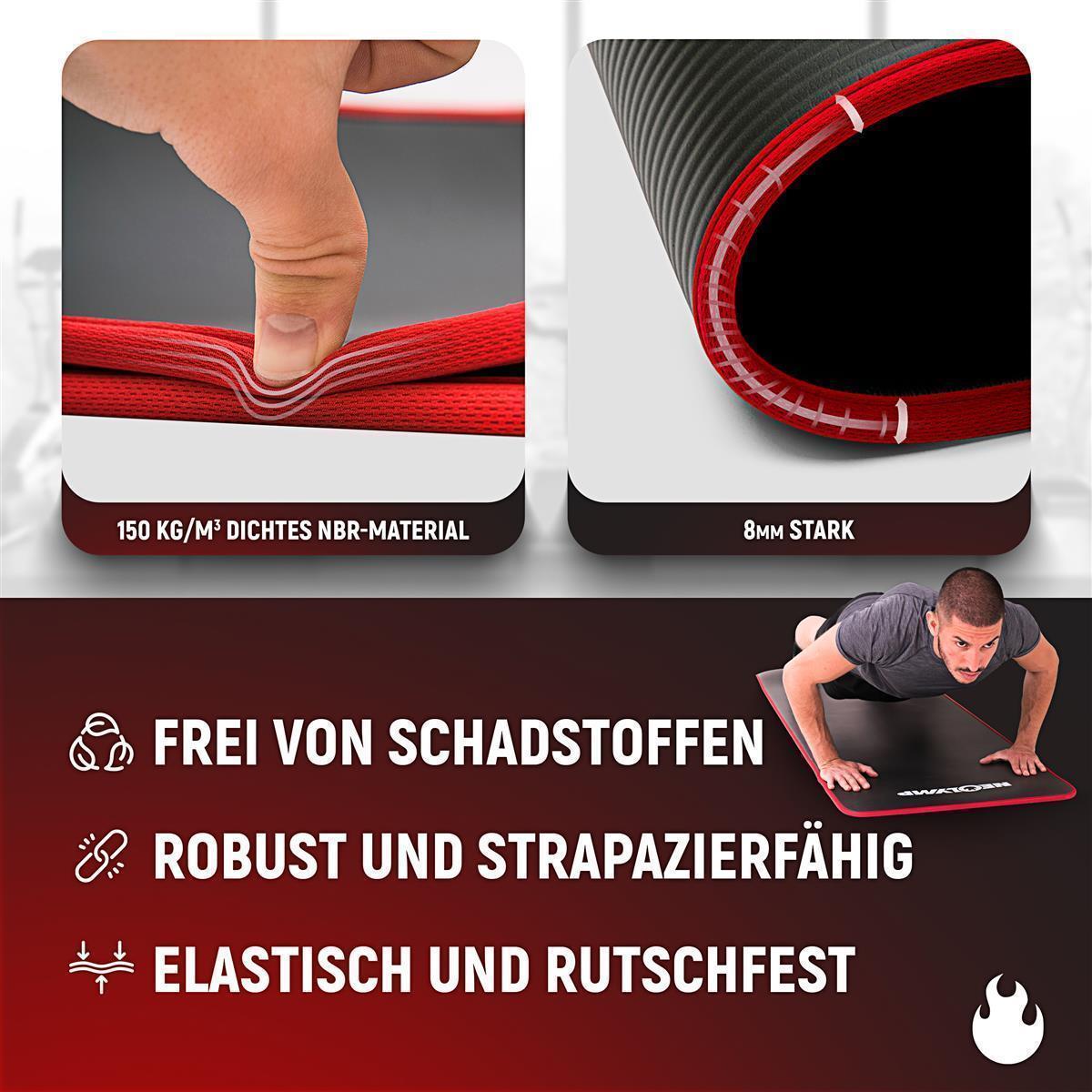 Fitnessmatte – extra dick und rutschfest