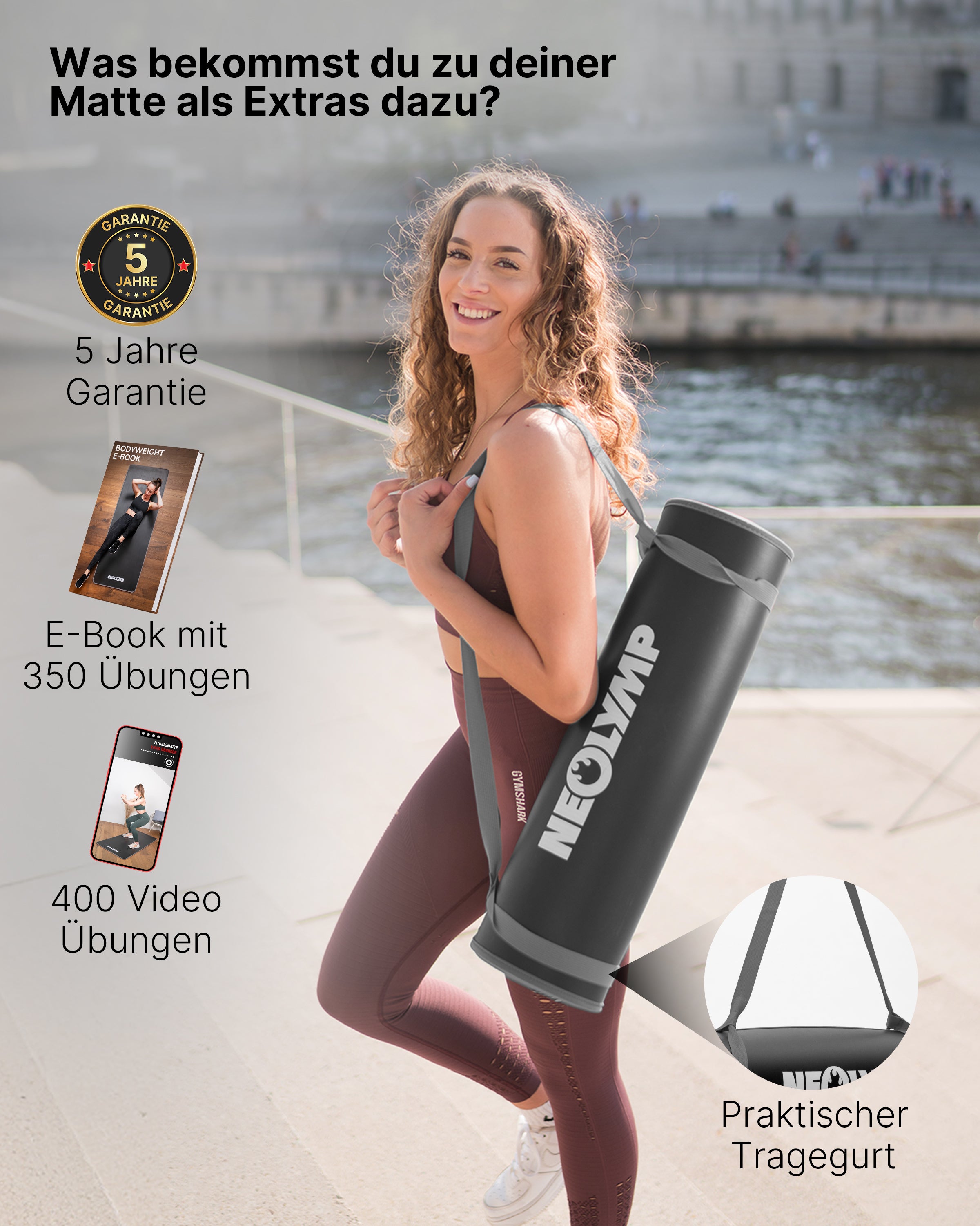 Fitnessmatte - extra dick und rutschfest