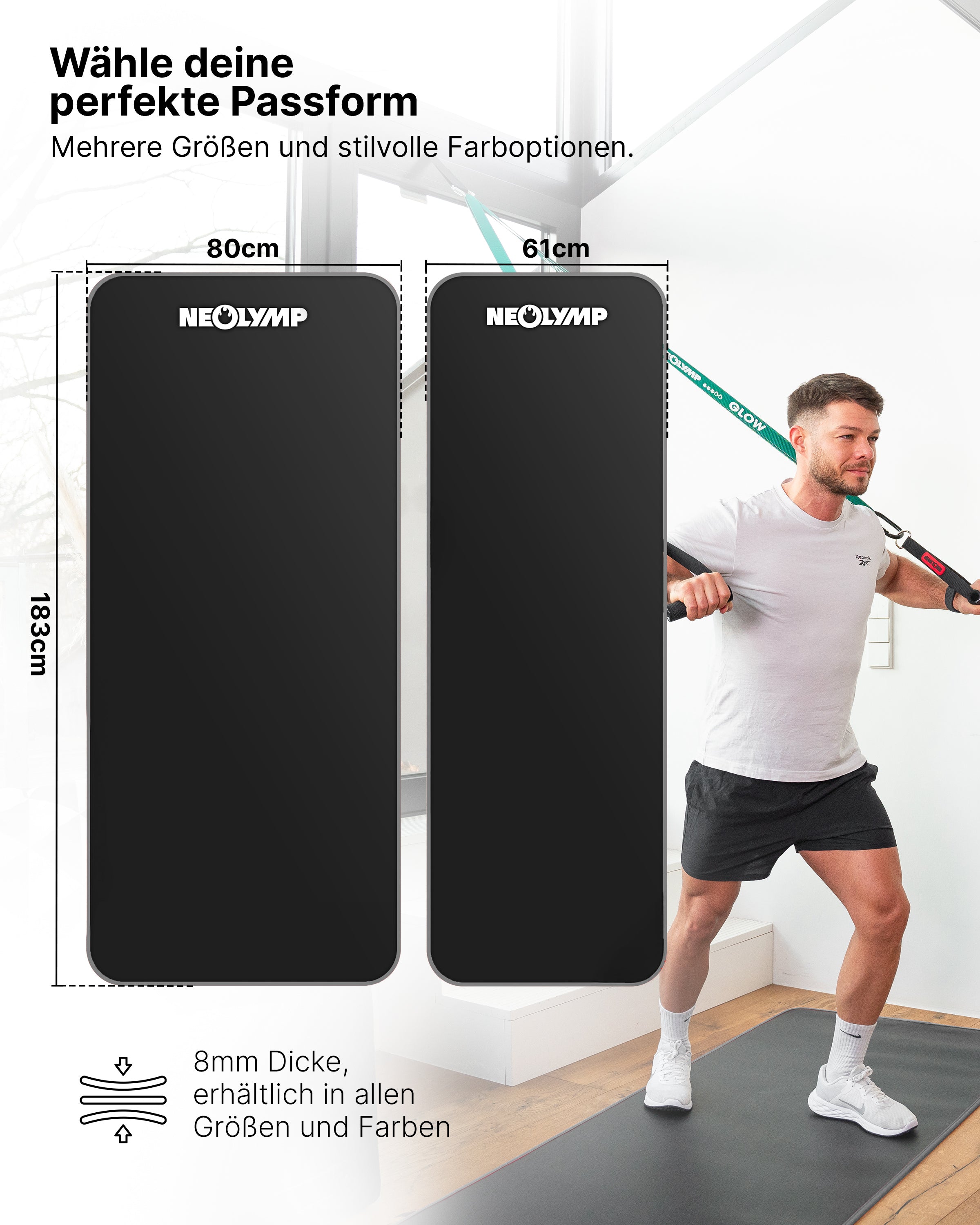 Fitnessmatte - extra dick und rutschfest