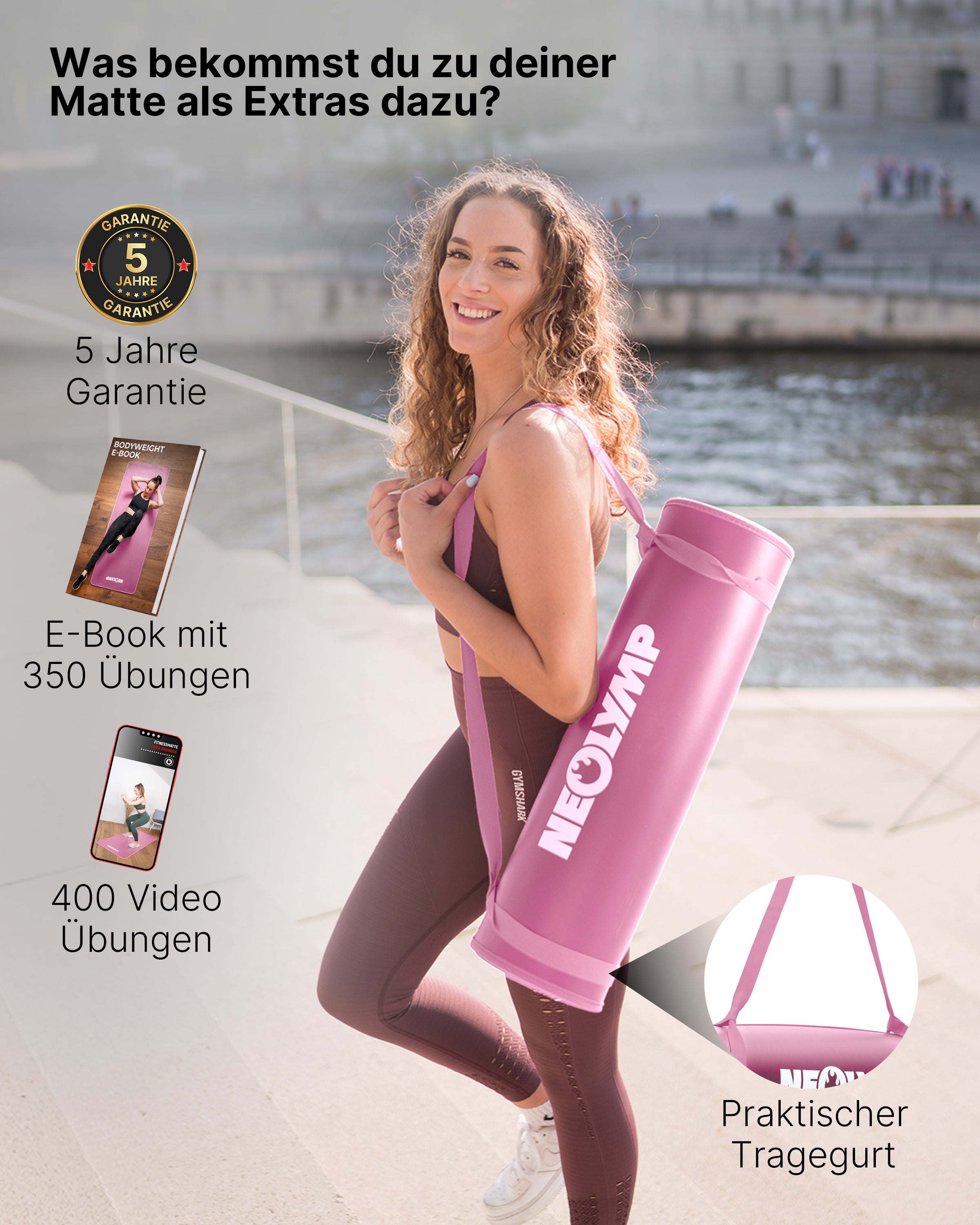 Fitnessmatte - extra dick und rutschfest