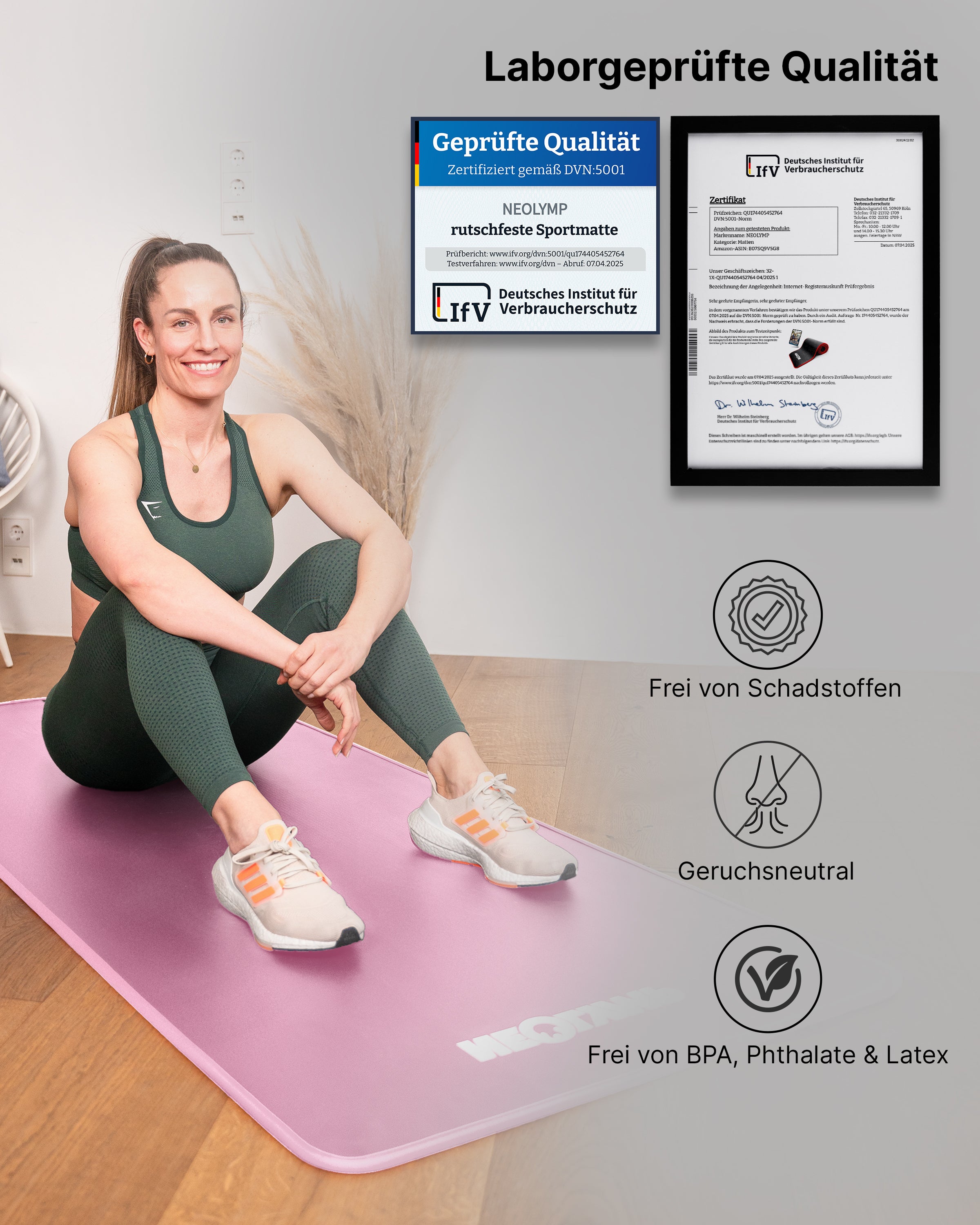 Fitnessmatte - extra dick und rutschfest