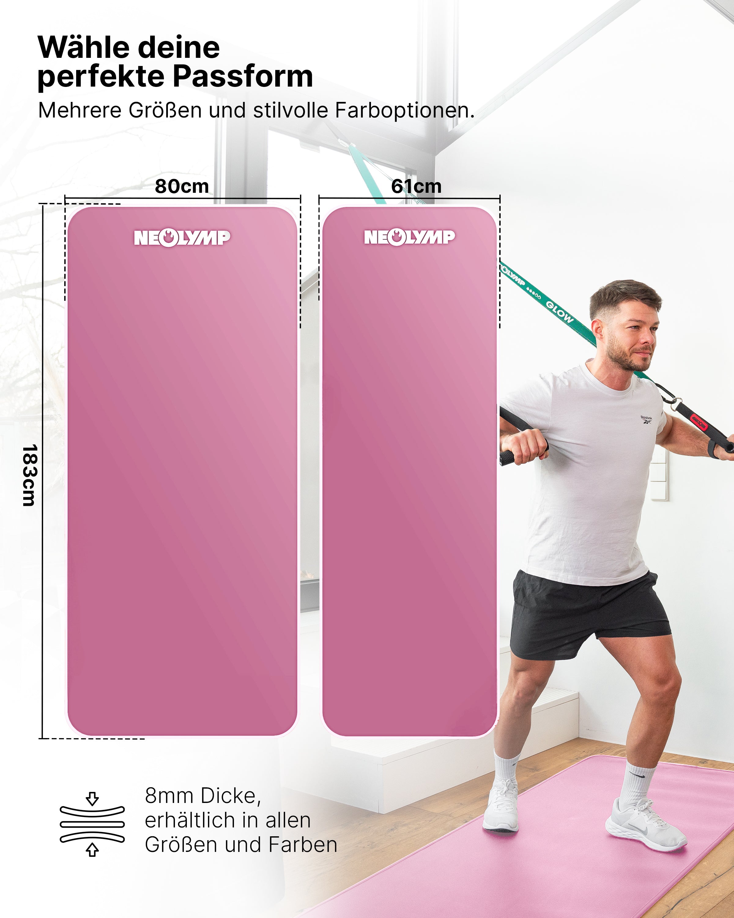 Fitnessmatte - extra dick und rutschfest