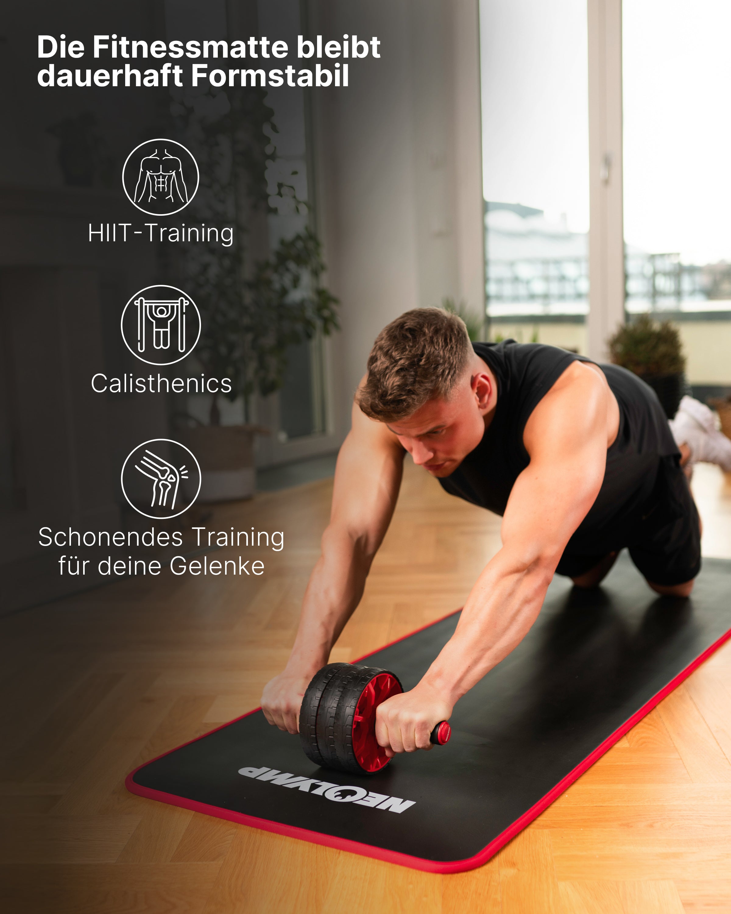 Fitnessmatte - extra dick und rutschfest
