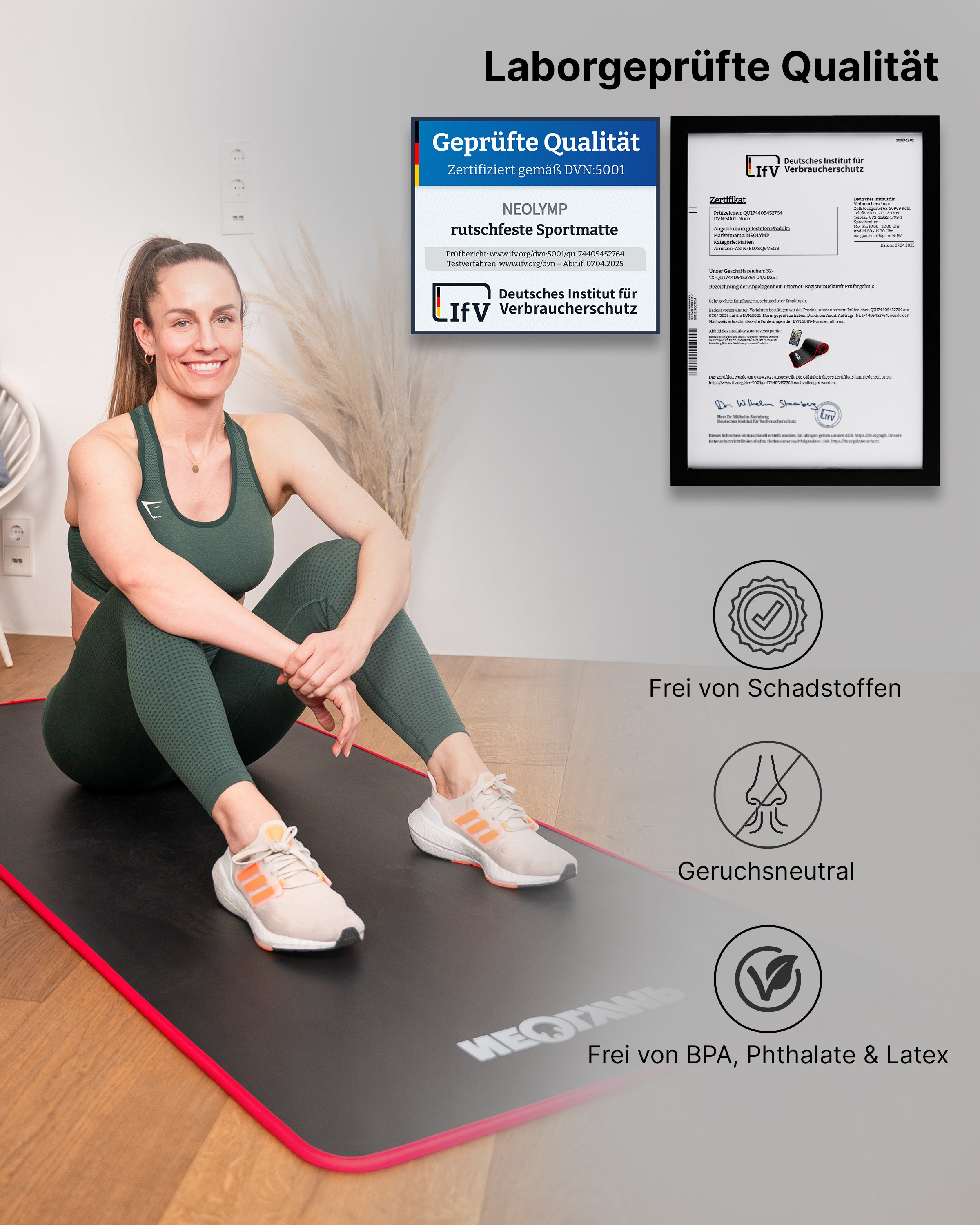 Fitnessmatte - extra dick und rutschfest