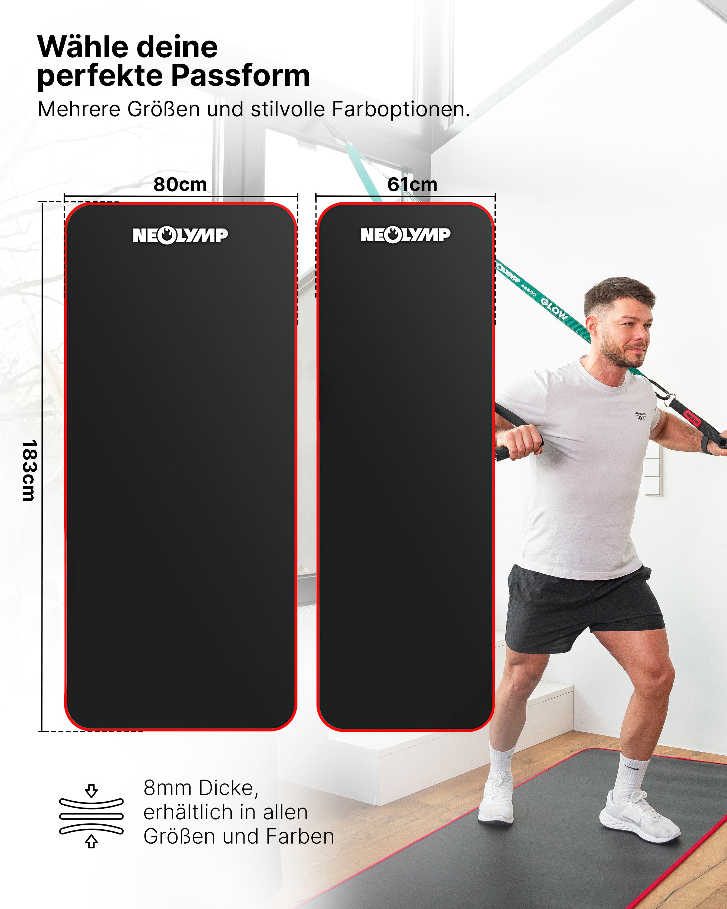 Fitnessmatte - extra dick und rutschfest