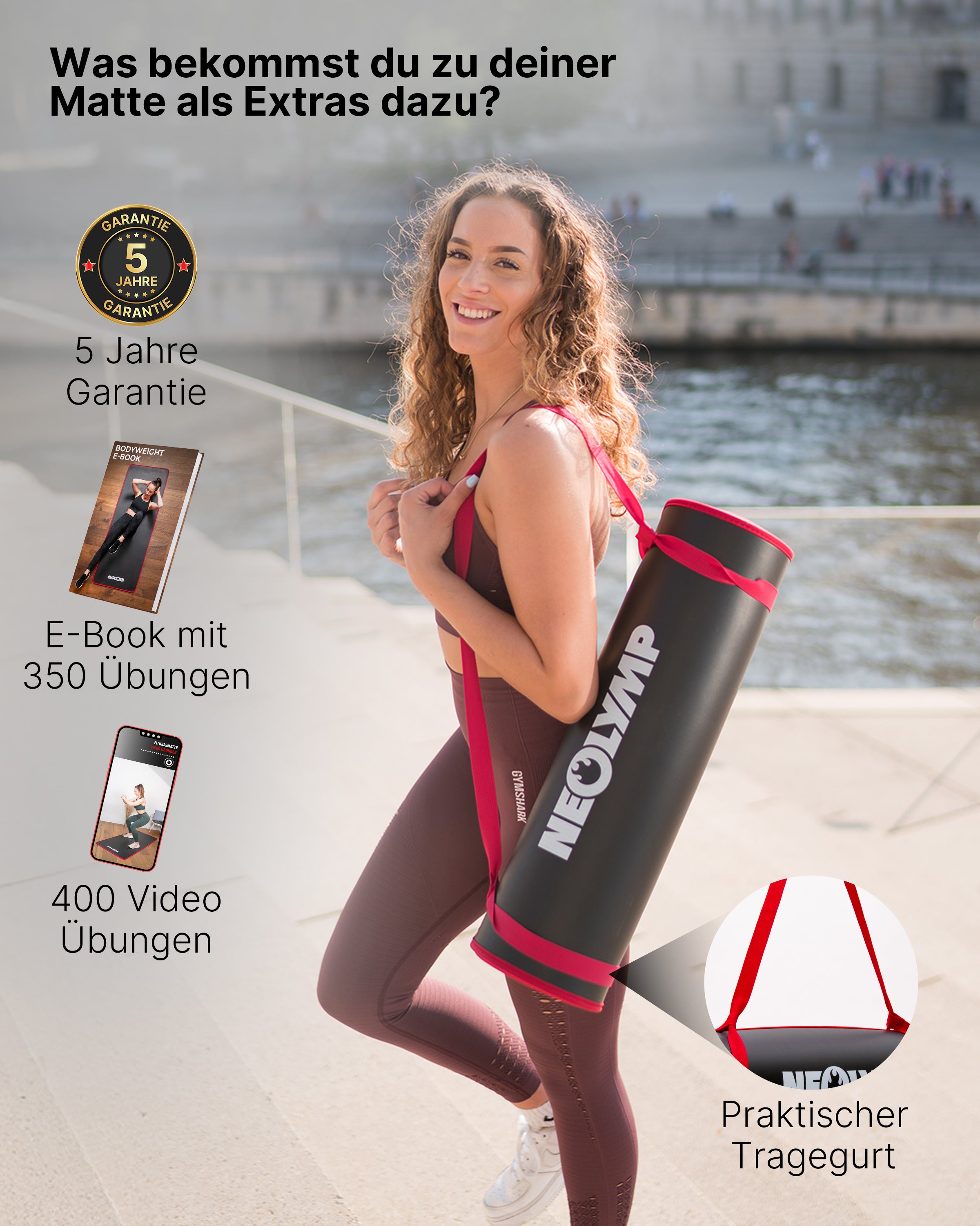 Fitnessmatte - extra dick und rutschfest
