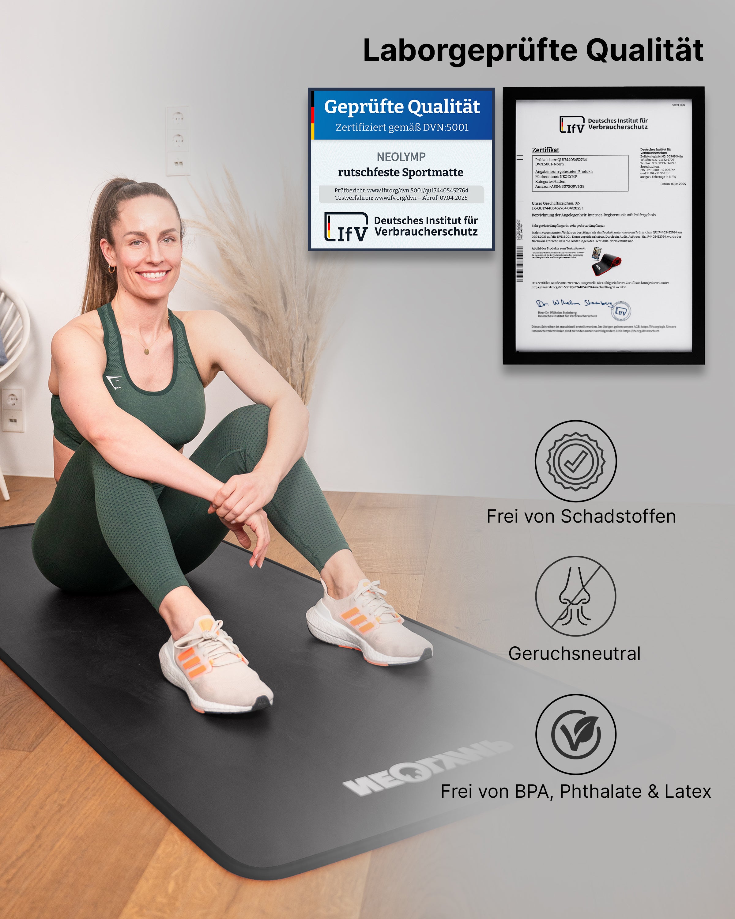 Fitnessmatte - extra dick und rutschfest