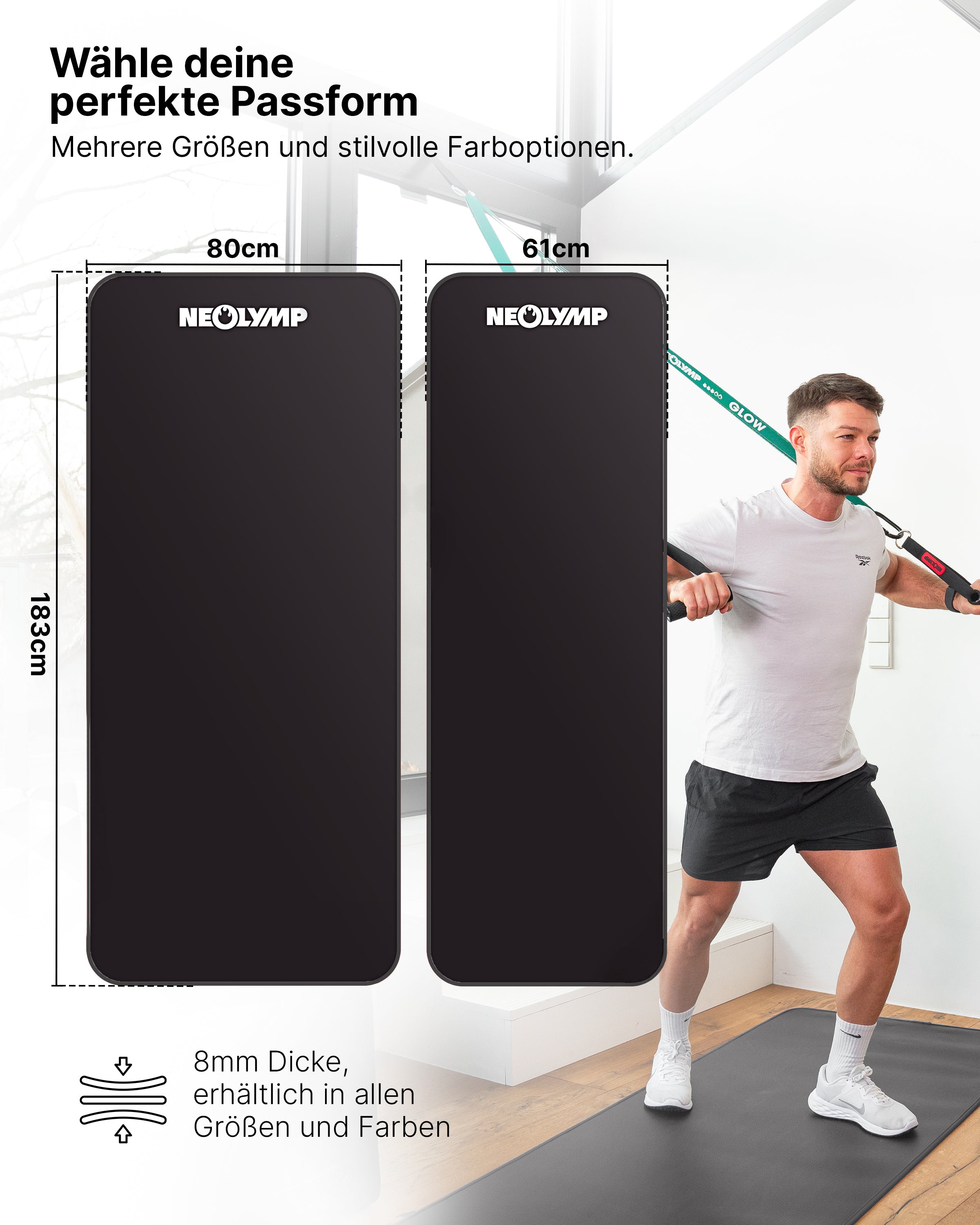 Fitnessmatte - extra dick und rutschfest