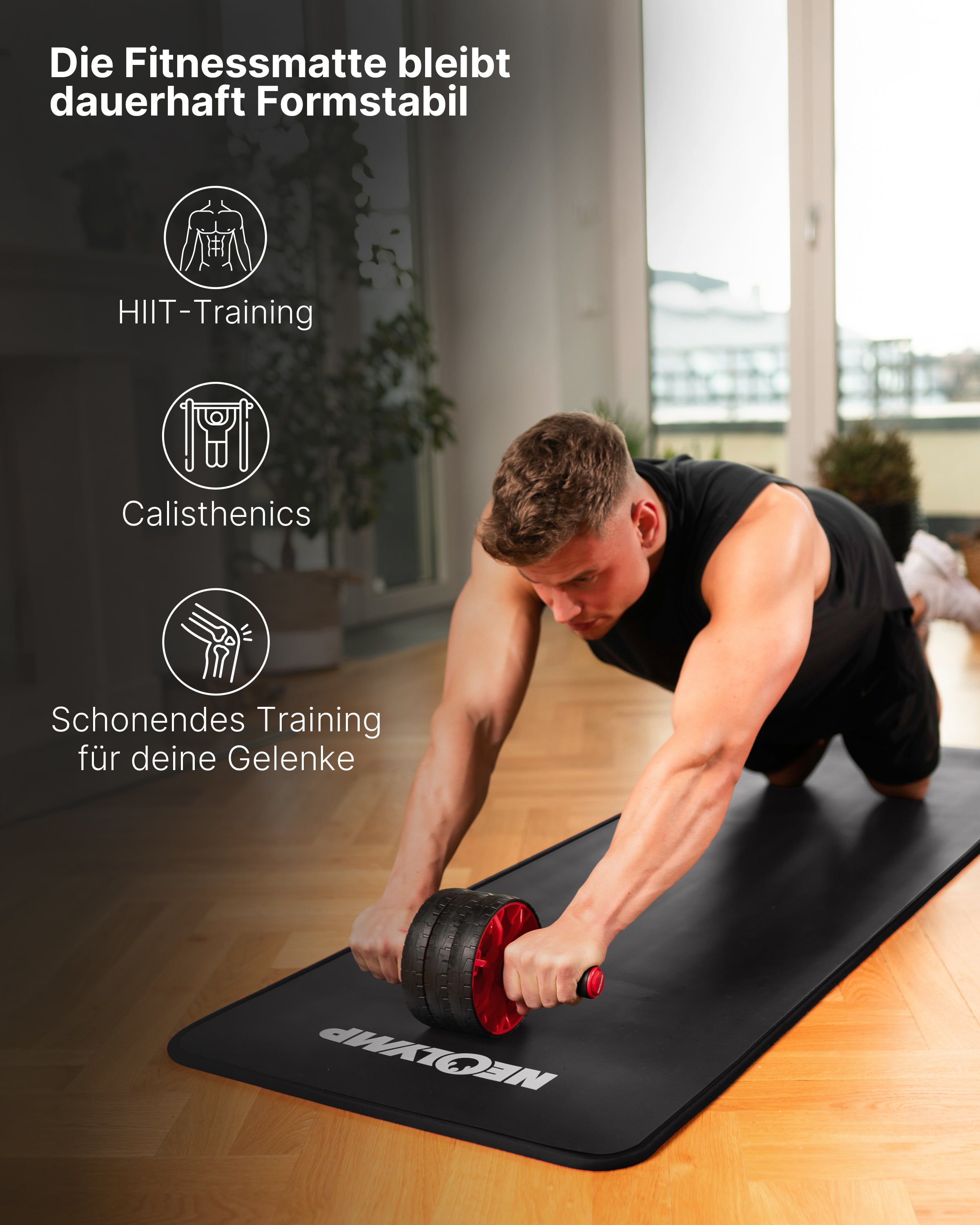Fitnessmatte - extra dick und rutschfest
