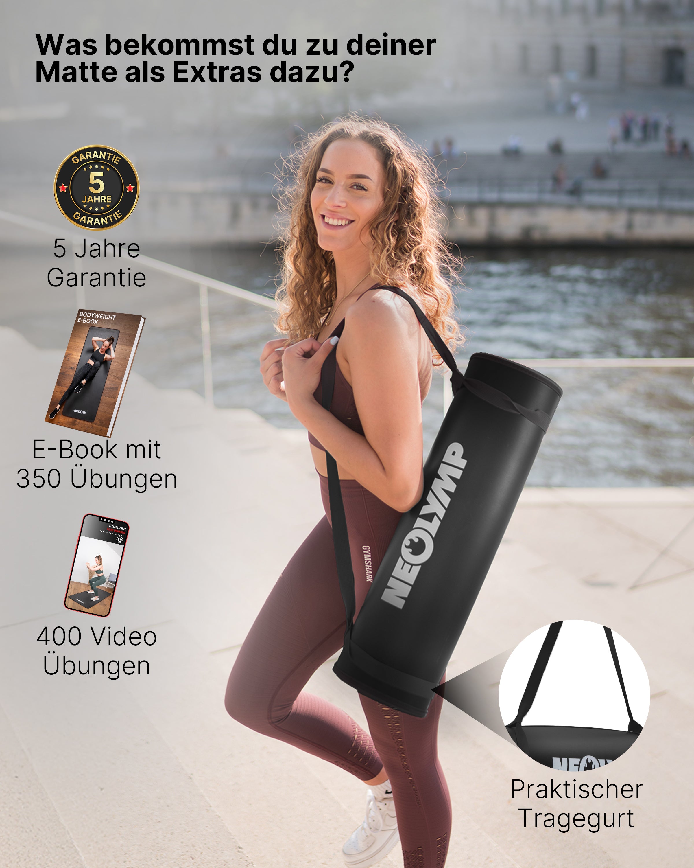 Fitnessmatte - extra dick und rutschfest