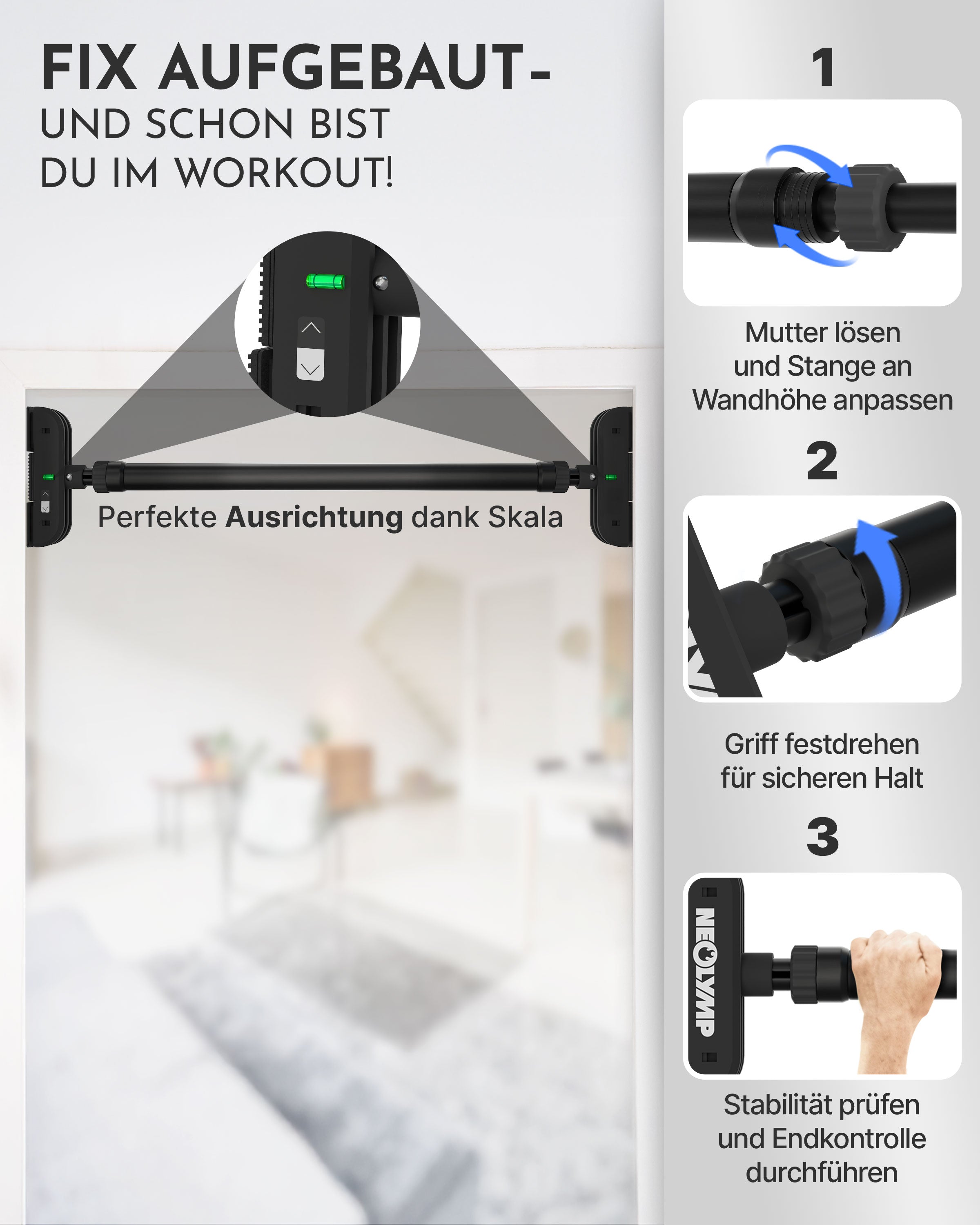 Telescopic Pull-Up Bar Premium