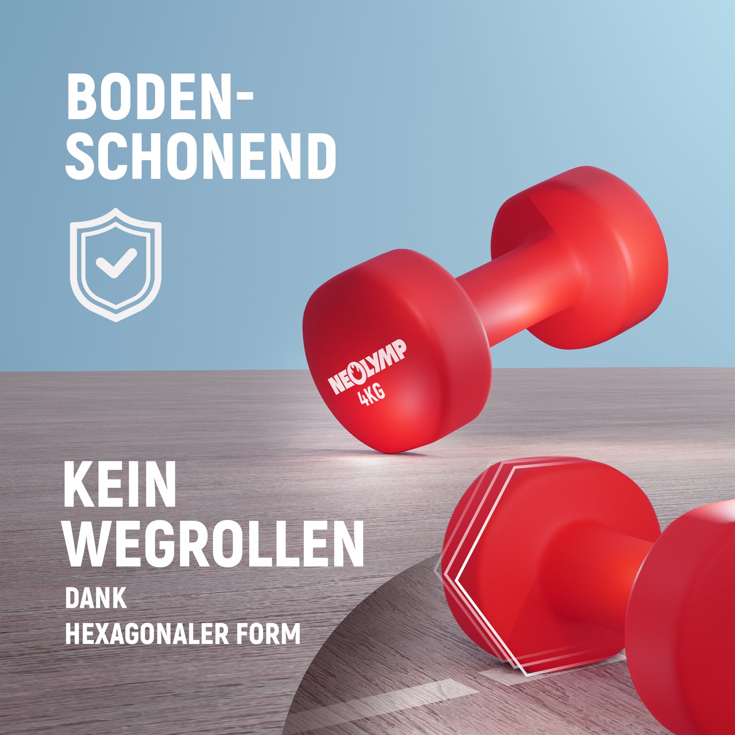 2er-Set Neopren Hanteln (rot)