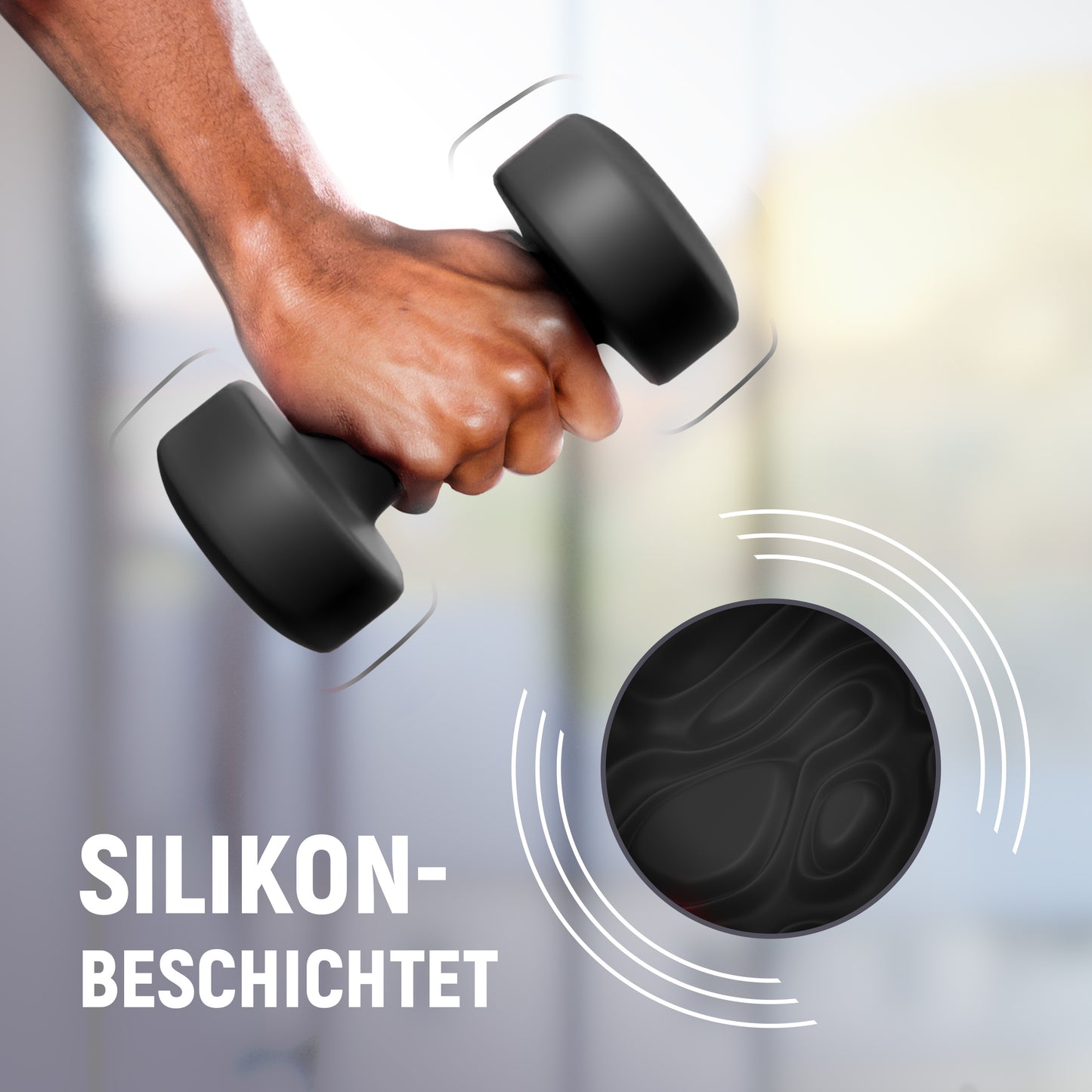 2er-Set Neopren Hanteln (schwarz)
