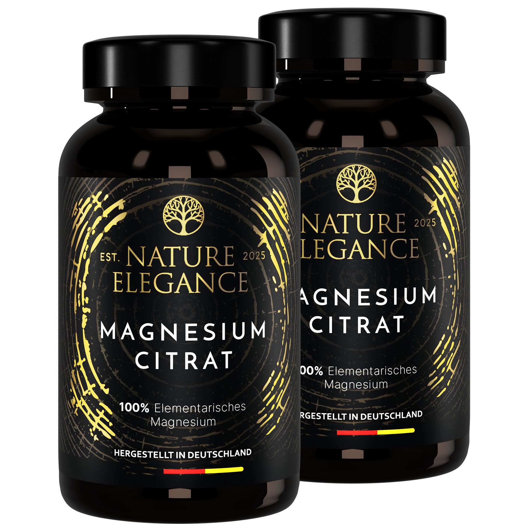 Nature Elegance - Magnesium Citrate - Vegan Capsules 360mg per Dose