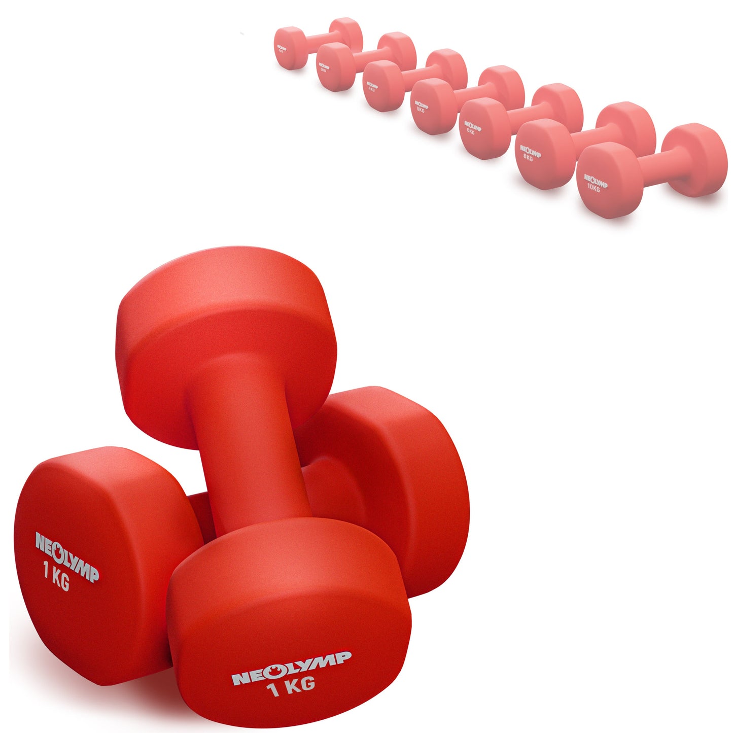 2er-Set Neopren Hanteln (rot)