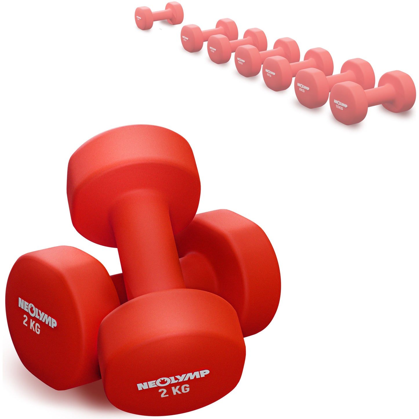 2er-Set Neopren Hanteln (rot)