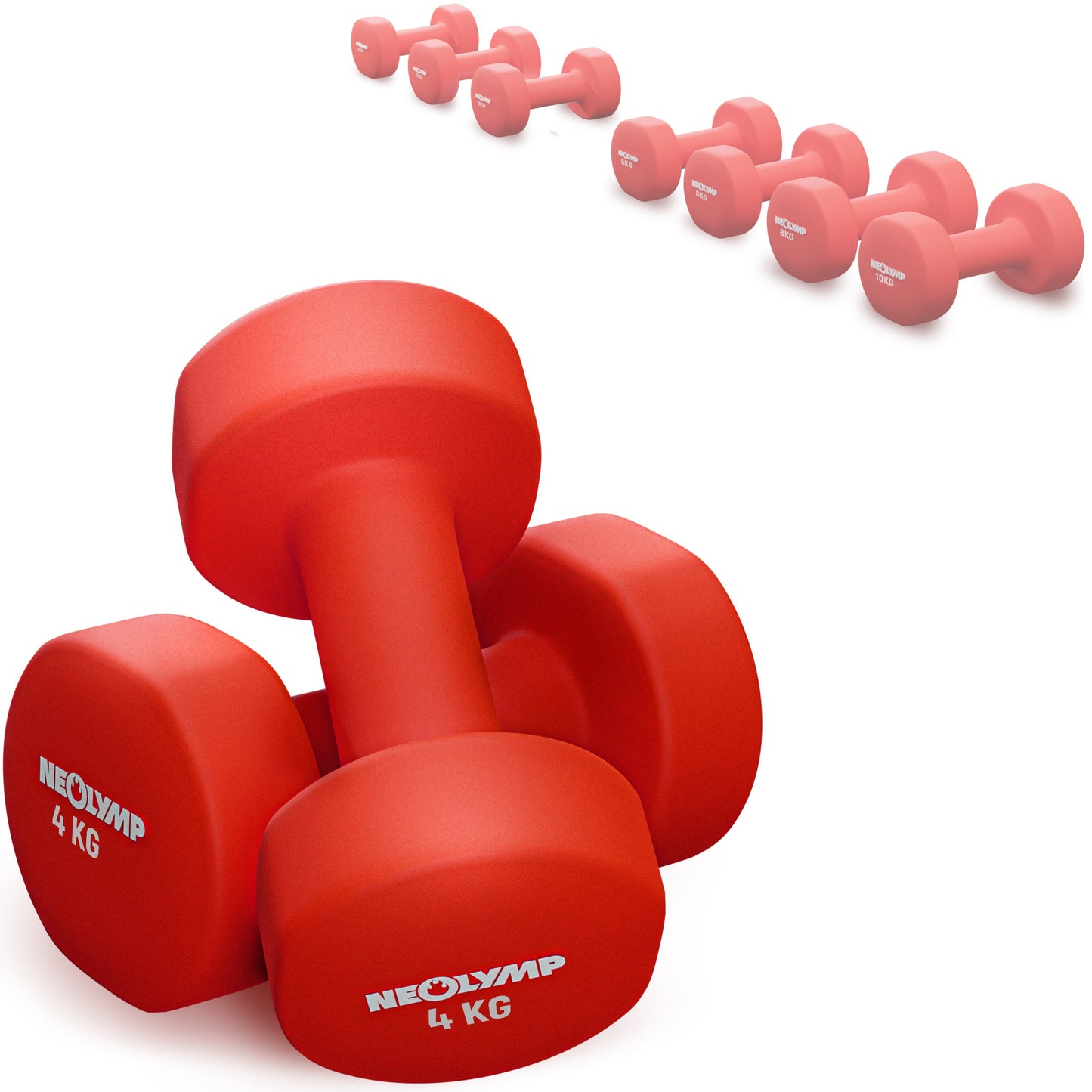 2er-Set Neopren Hanteln (rot)