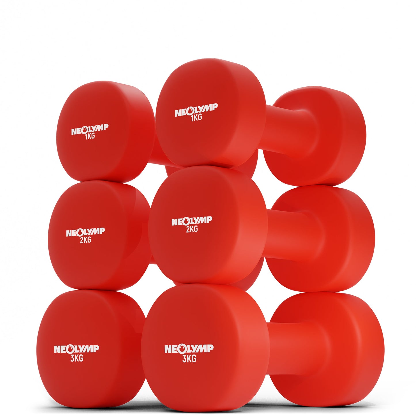 2er-Set Neopren Hanteln (rot)