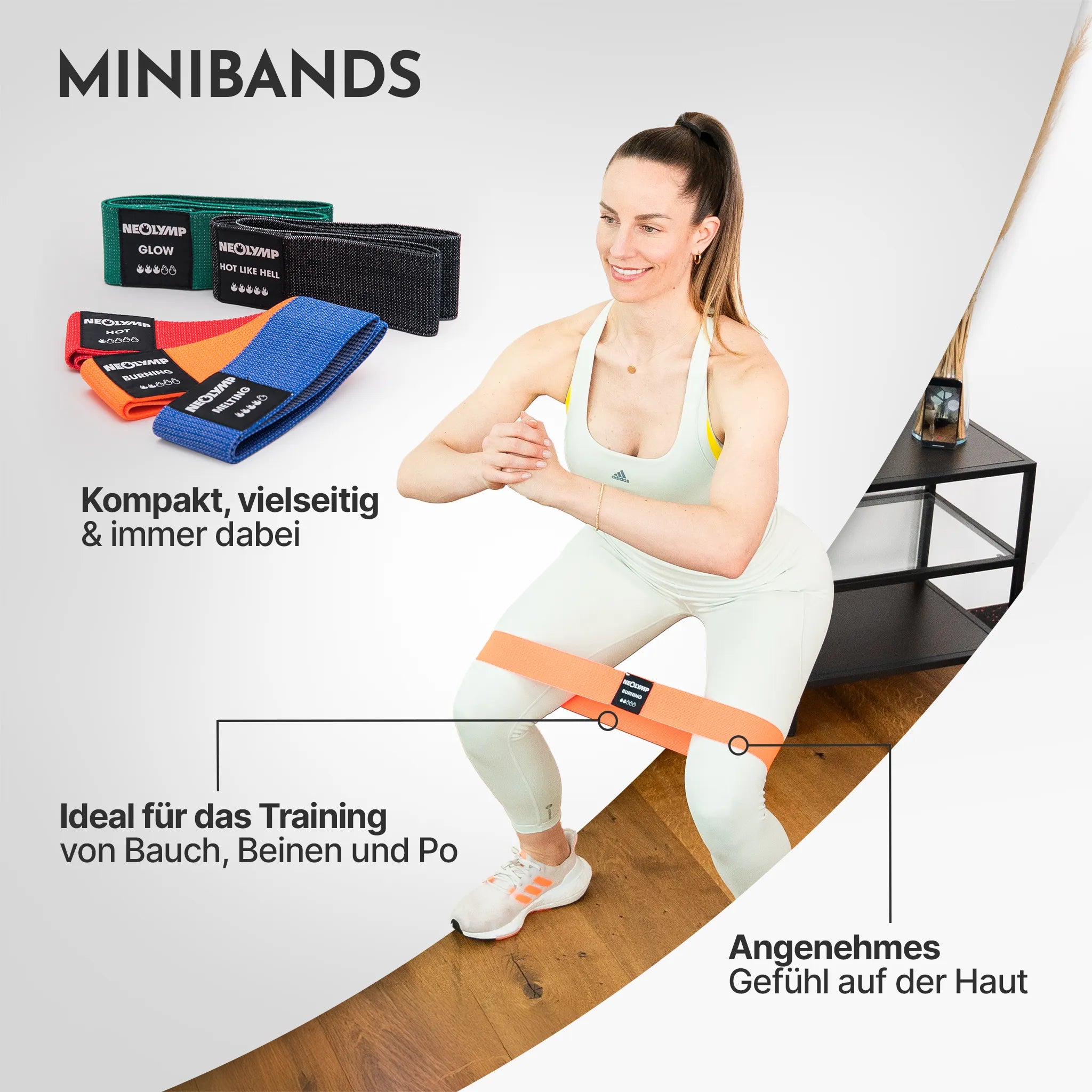 NEOLYMP 5er-Set Minibänder in fünf Stärken