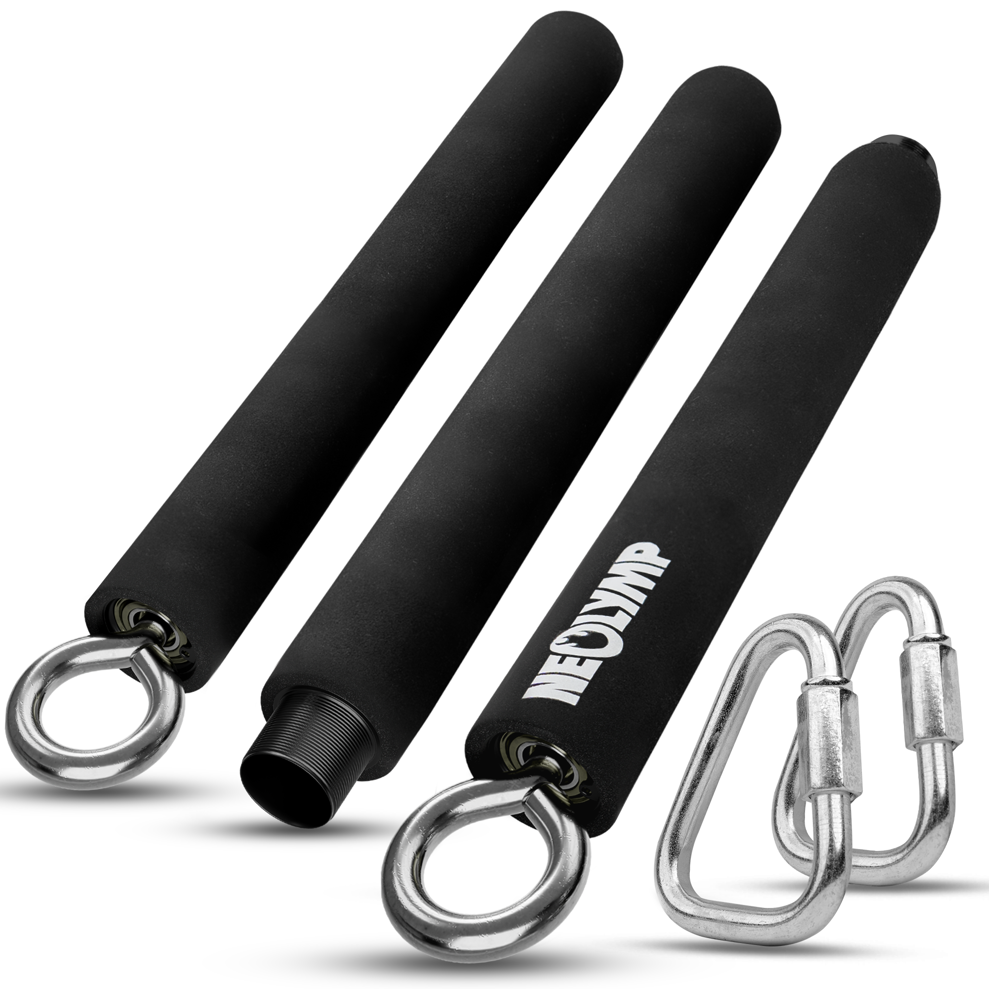 Bänderstange für Fitnessbänder mit Karabinern – Default Title (B‑Ware)