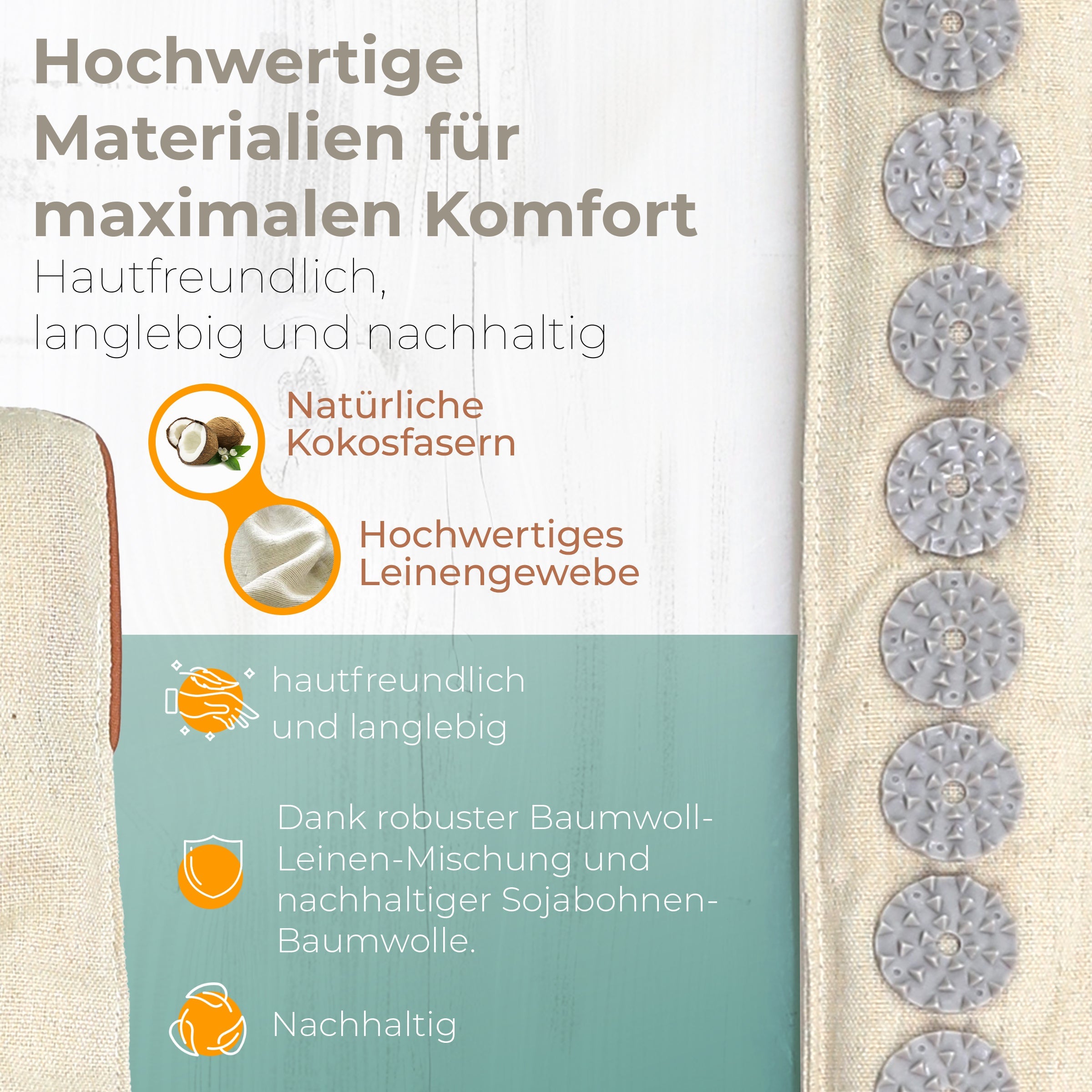 Akupressur Stirnband – Lavendel (B‑Ware)