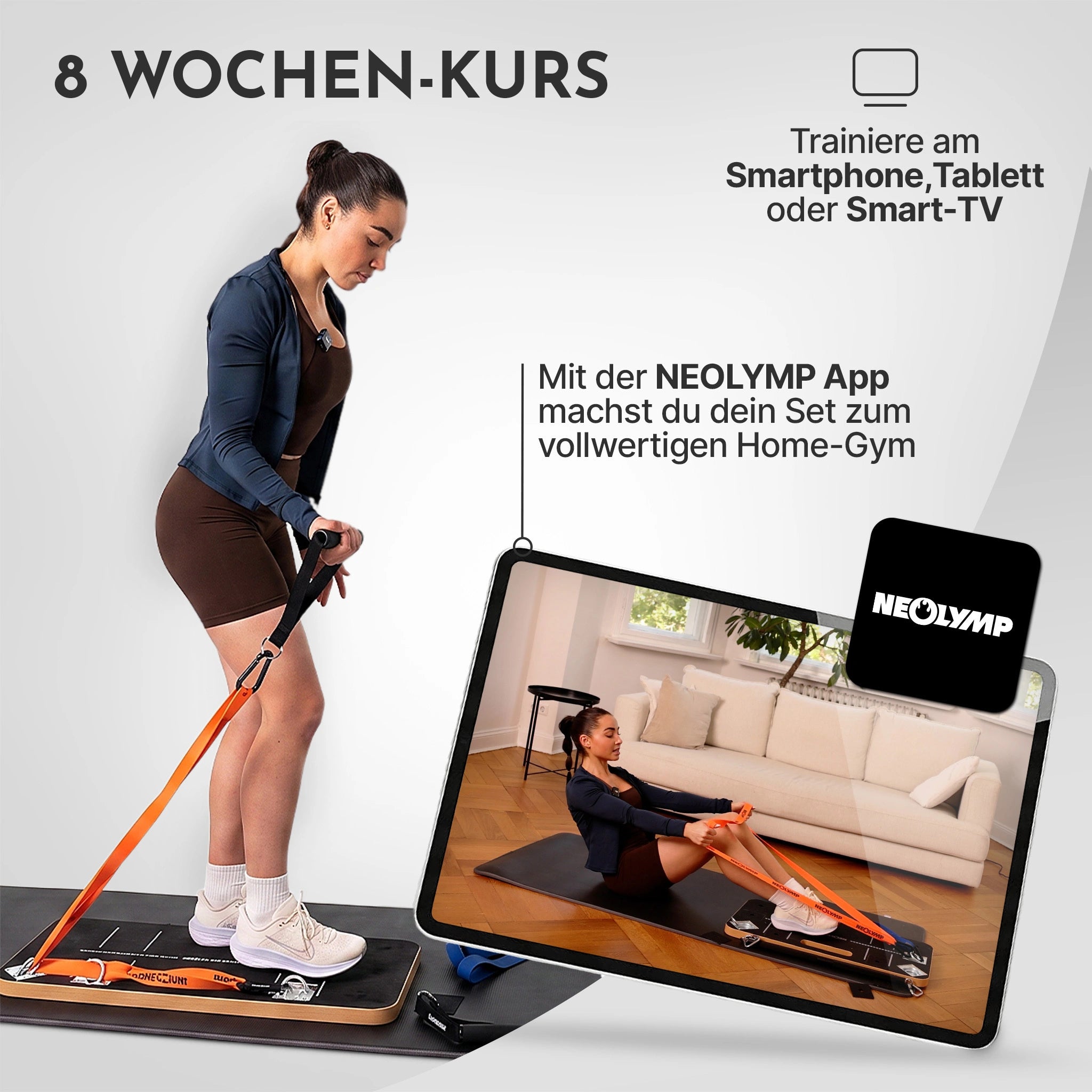 Ensemble complet de bandes de fitness – Bandes de fitness en tissu avec accessoires & 400 exercices