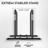 Einfache Montage, verstellbare Breite und extrem stabiler Stand der Dip Barren sind sichtbar.
