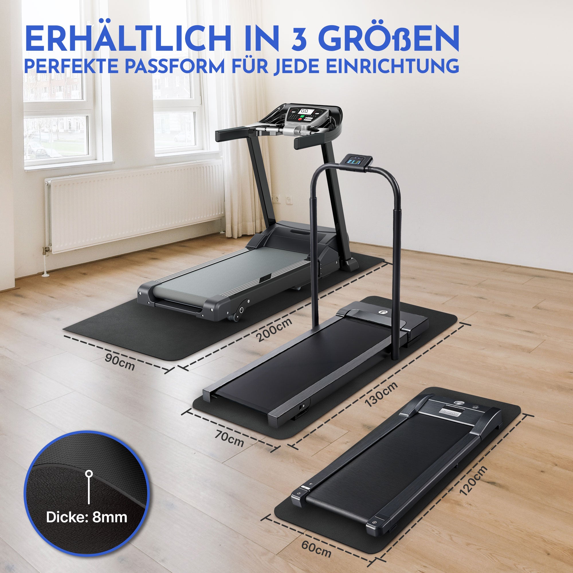 Protective mat for fitness equipment