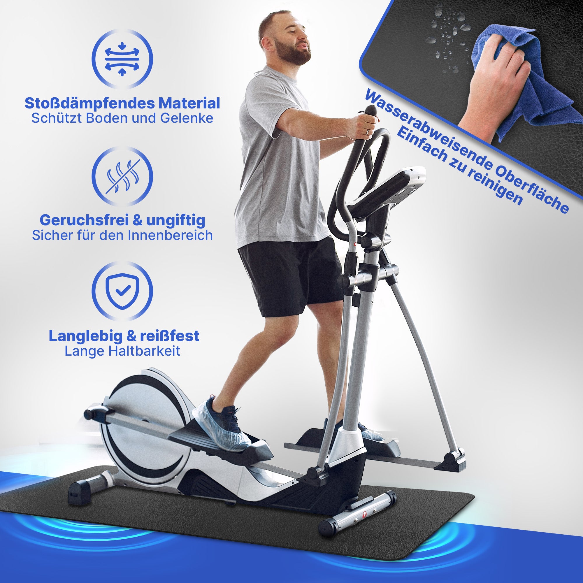 Protective mat for fitness equipment