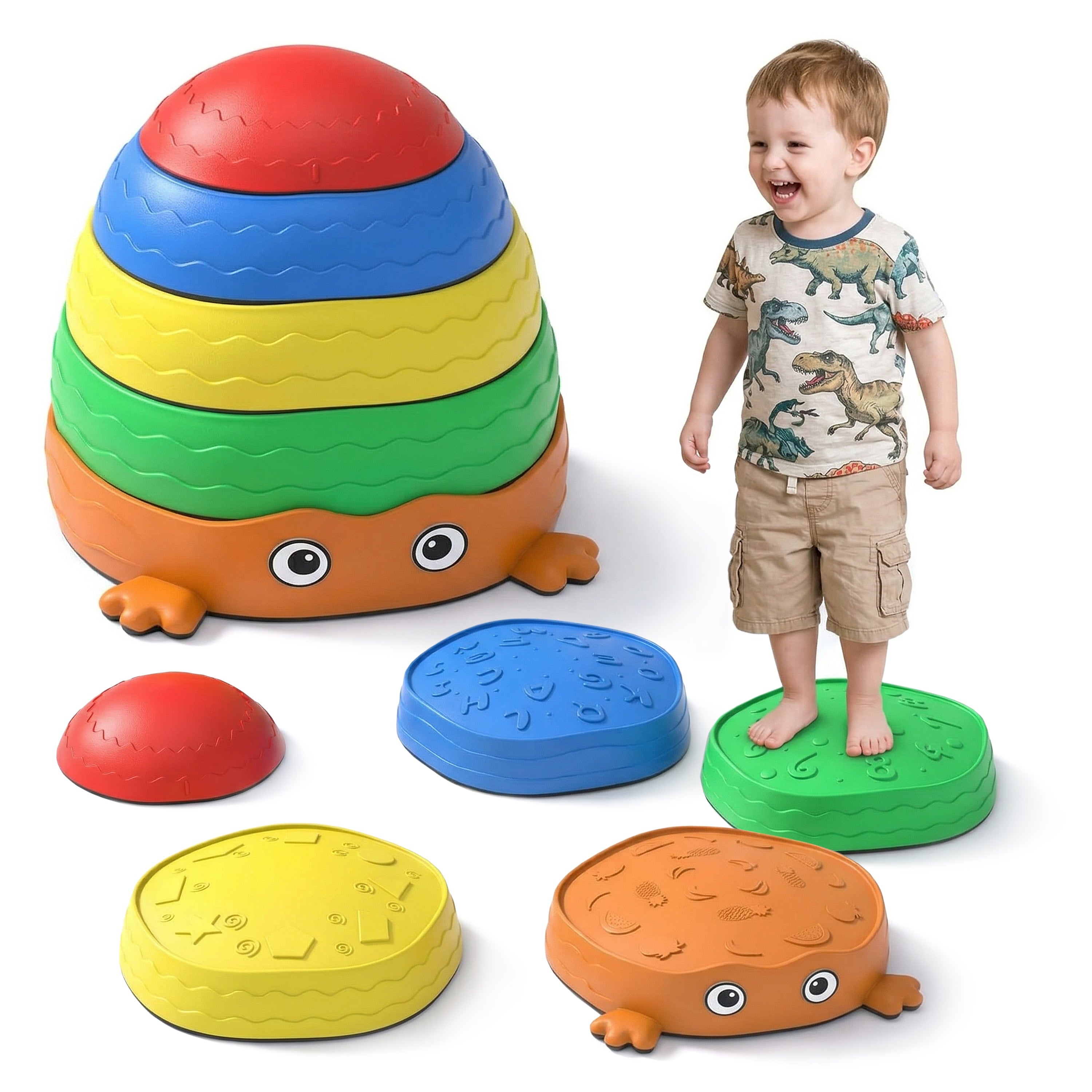 Balanciersteine für Kinder, 5er-Set stapelbar - - von NEOLYMP | Fitnessequipment und Sportartikel
