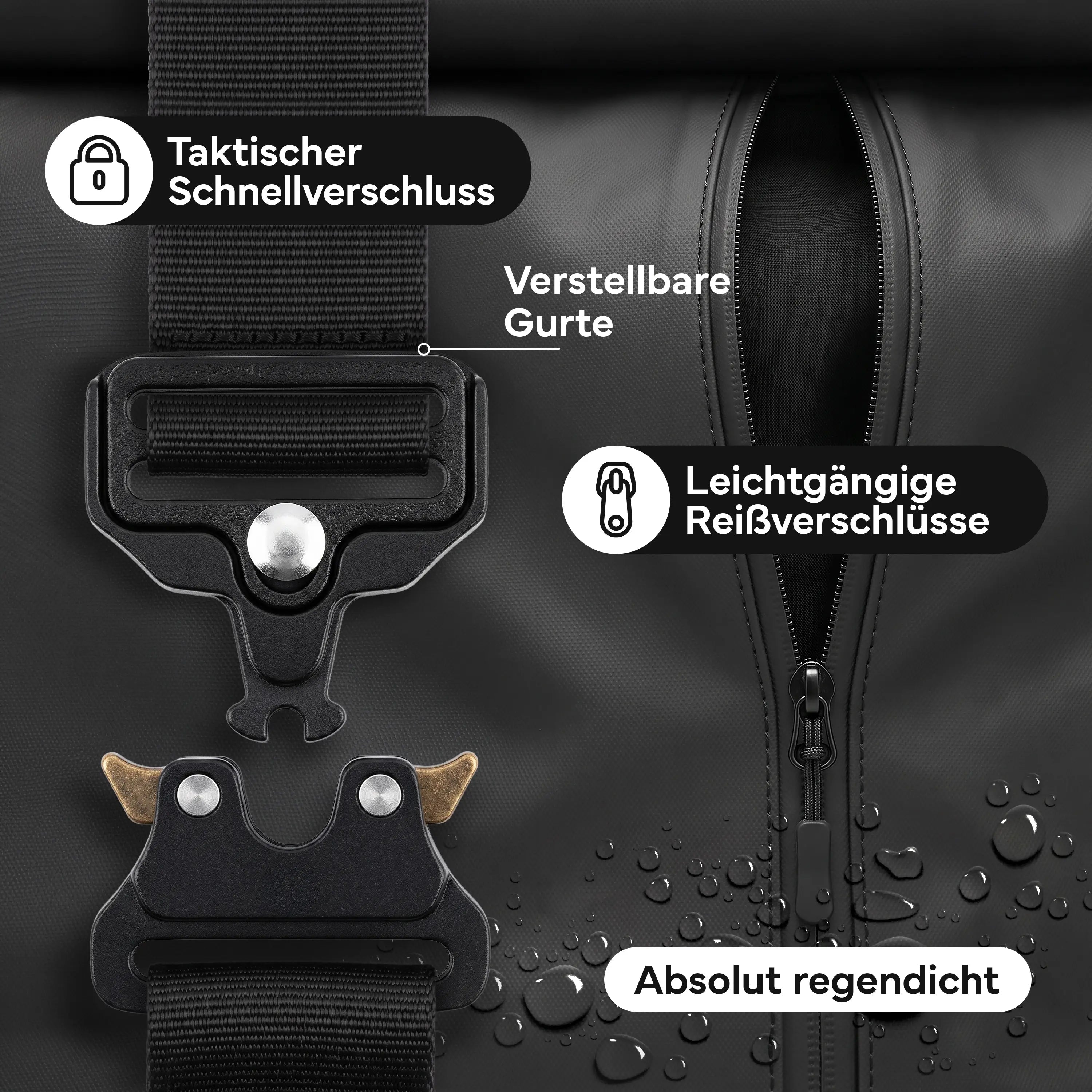 Rucksack Rolltop 40 Liter - Wasserdicht - - Outdoor-Equipment von NEOLYMP | Fitnessequipment und Sportartikel