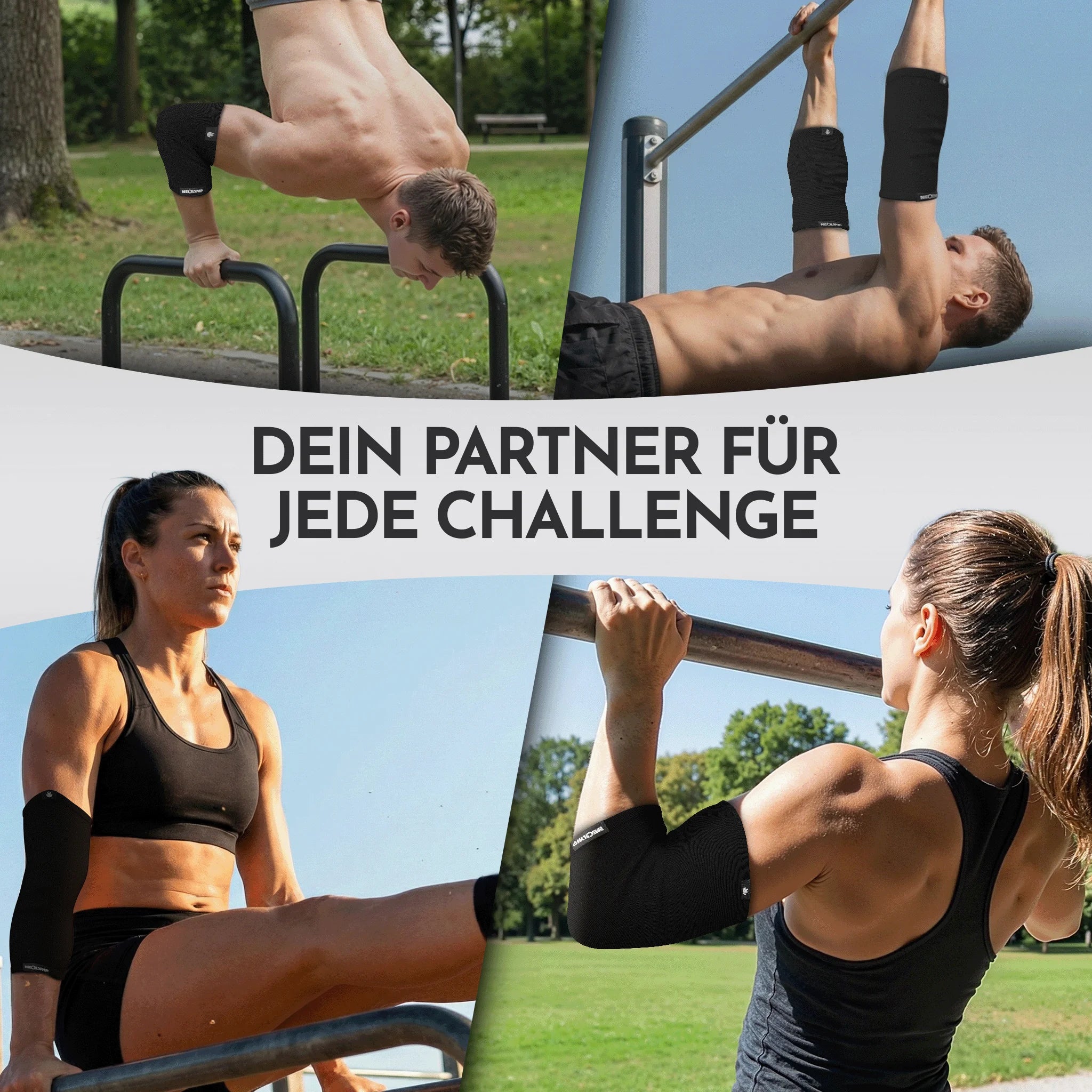 Ellenbogen-Bandagen - 2er Set, Größe S - XL